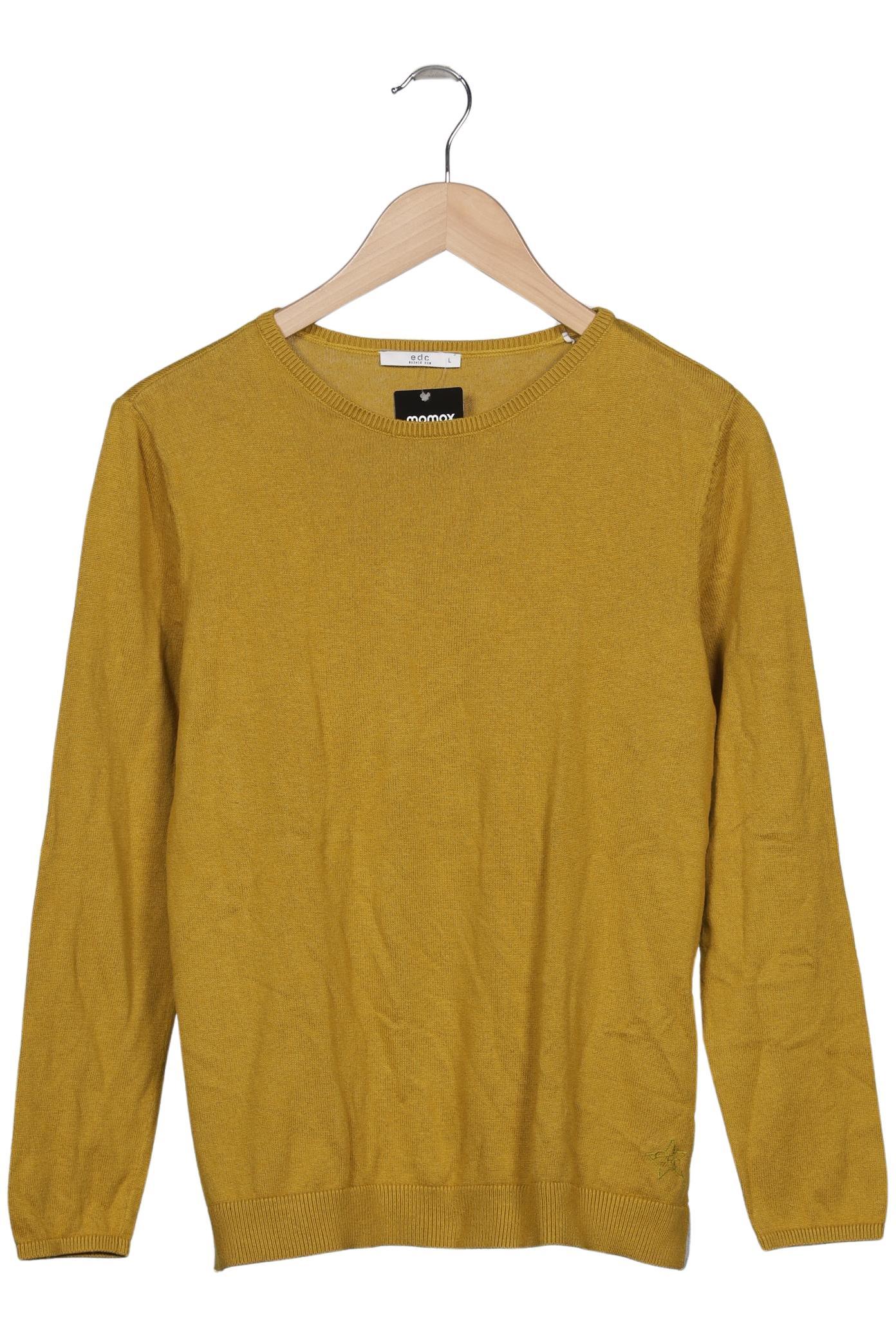 

edc by Esprit Damen Pullover, gelb, Gr. 42
