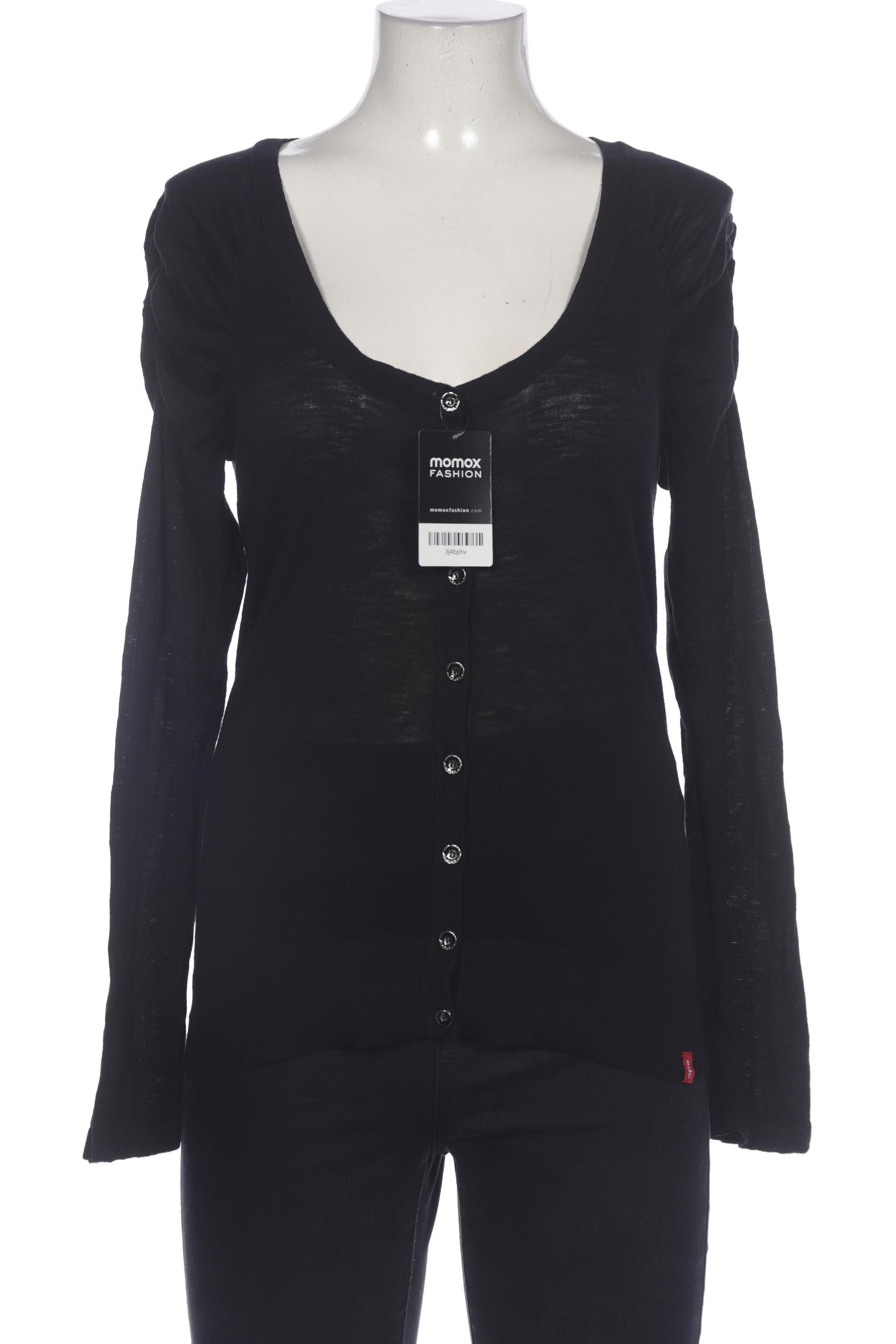 

edc by Esprit Damen Strickjacke, schwarz, Gr. 40