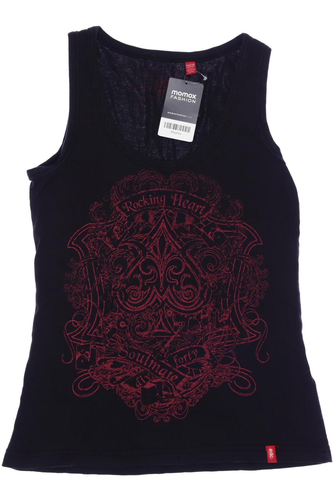 

edc by Esprit Damen Top, schwarz, Gr. 38