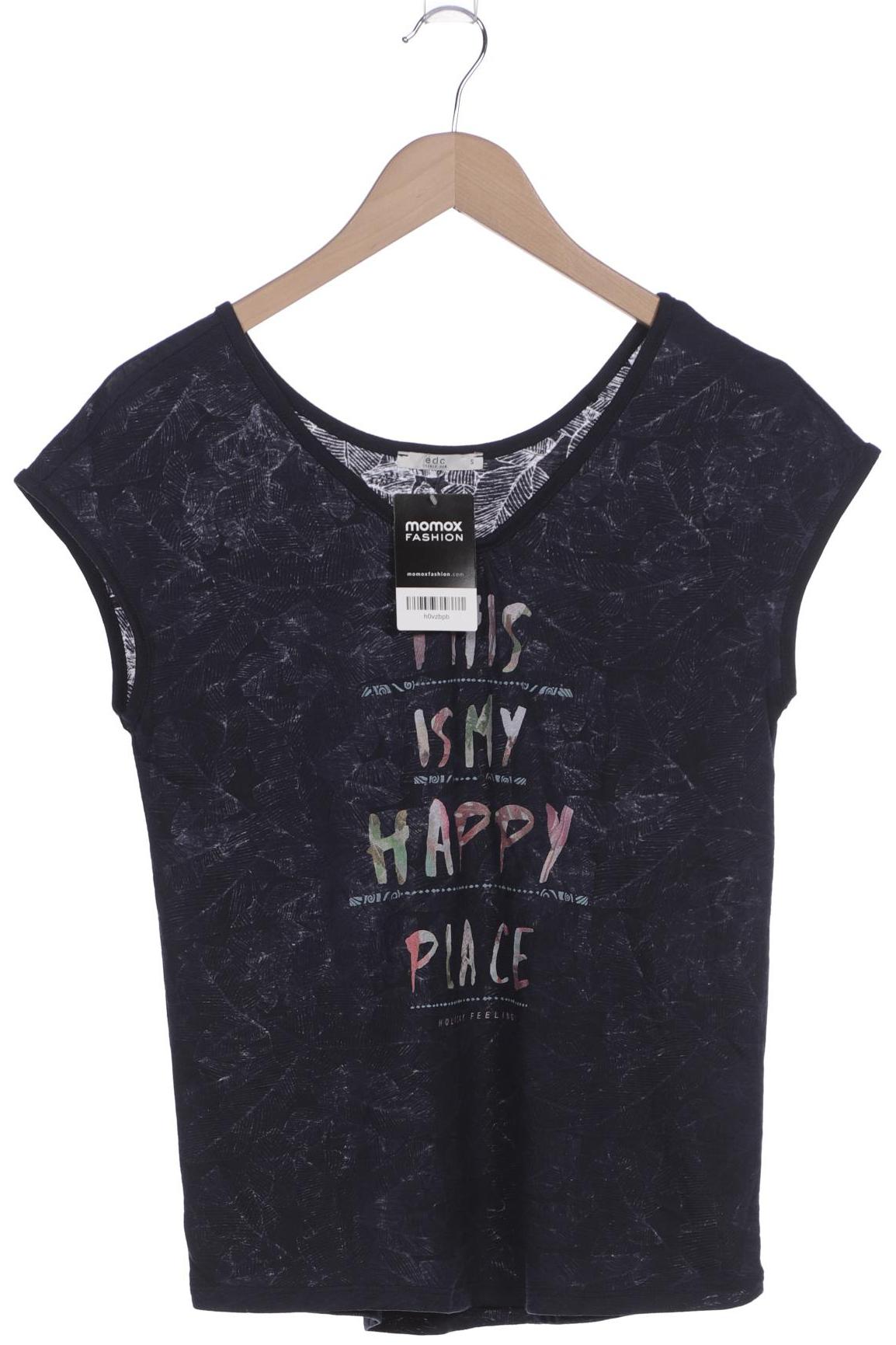 

edc by Esprit Damen T-Shirt, marineblau, Gr. 36