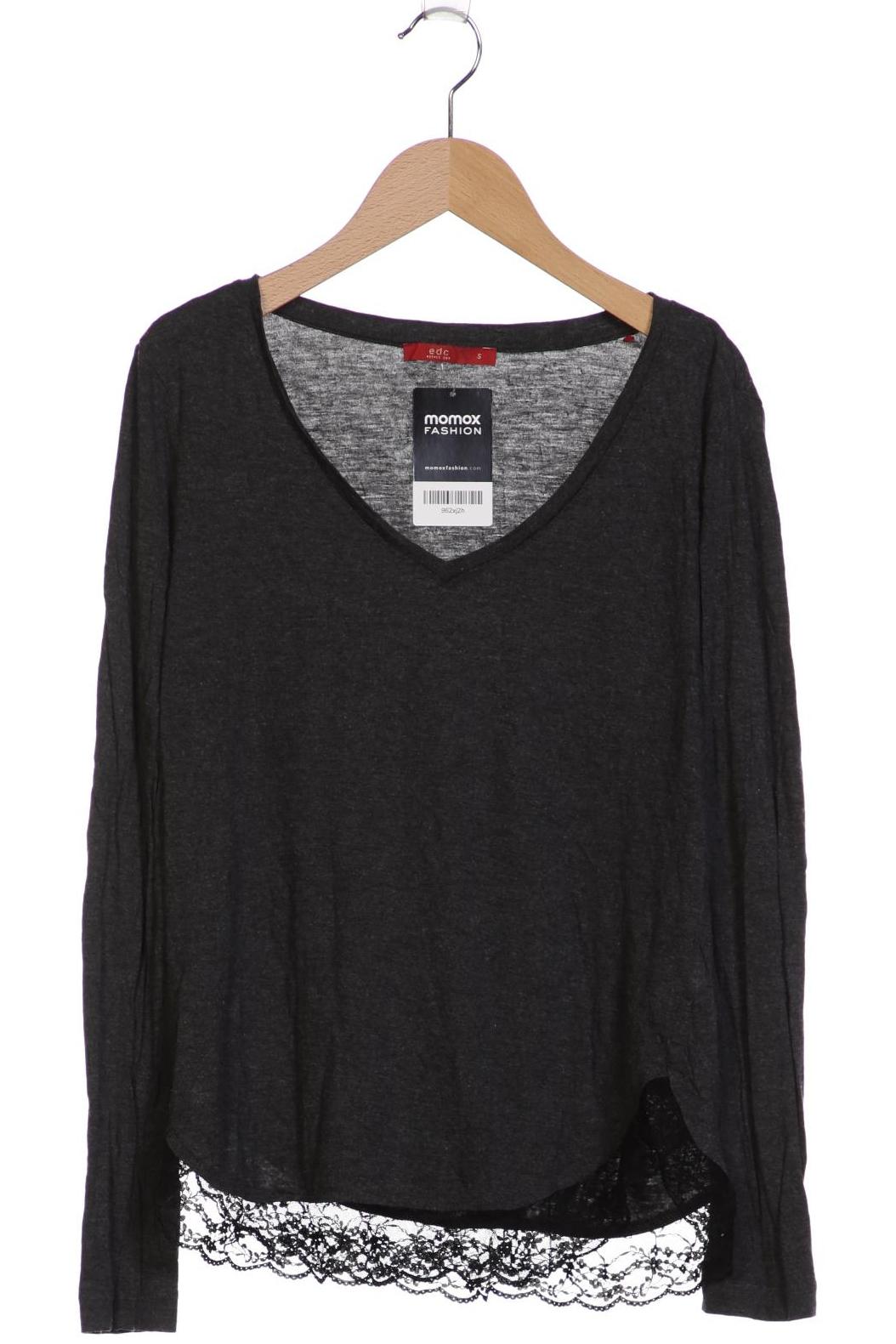 

edc by Esprit Damen Langarmshirt, grau, Gr. 36