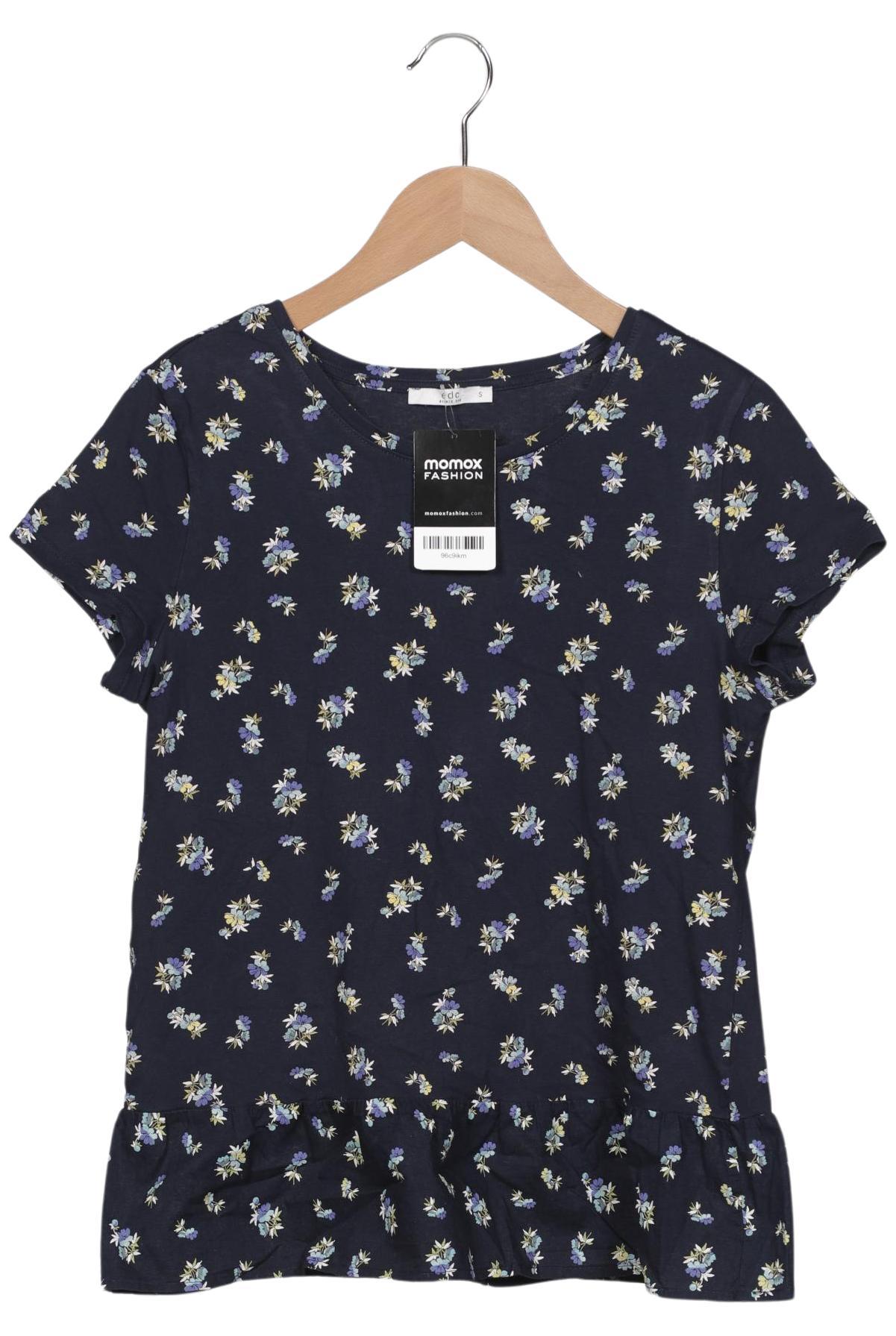 

edc by Esprit Damen T-Shirt, marineblau, Gr. 36