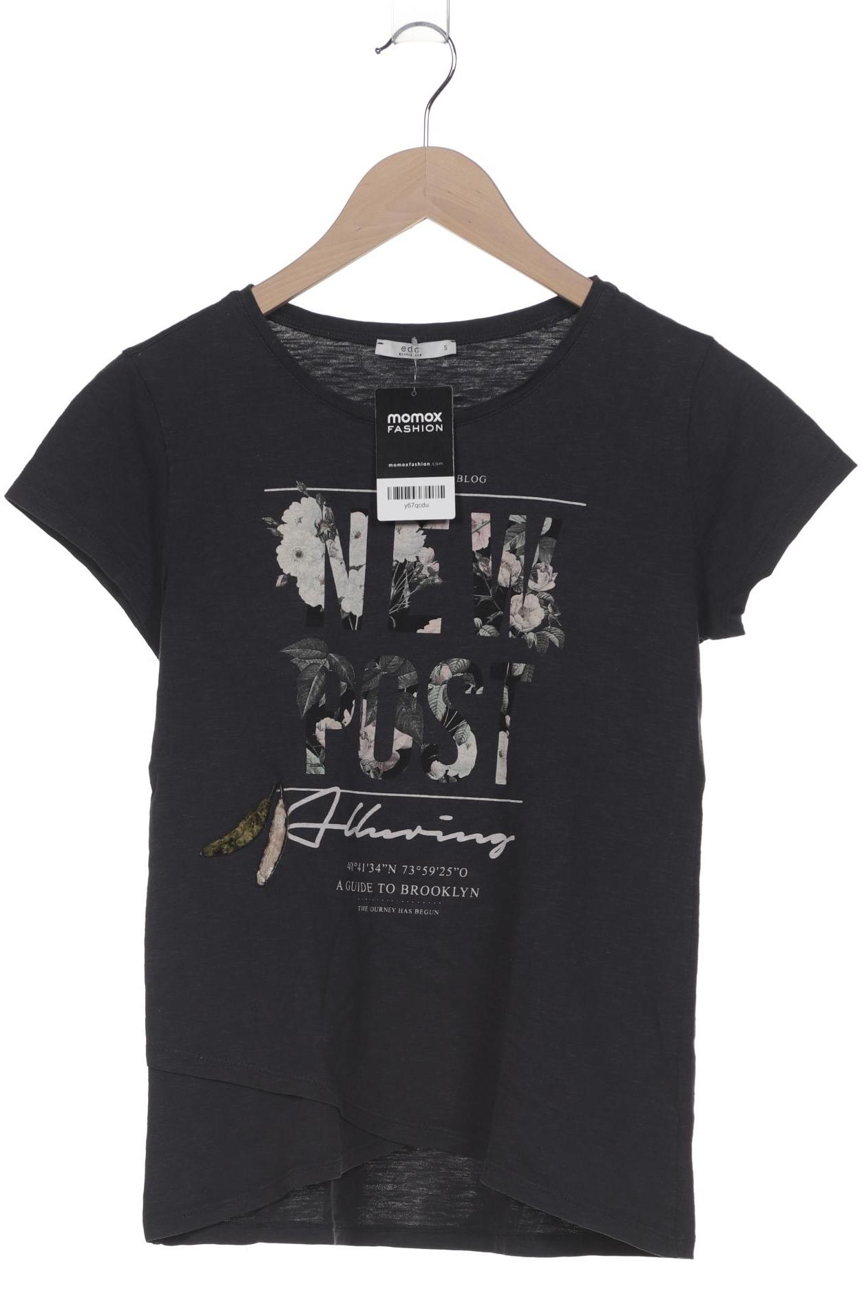 

edc by Esprit Damen T-Shirt, marineblau, Gr. 36