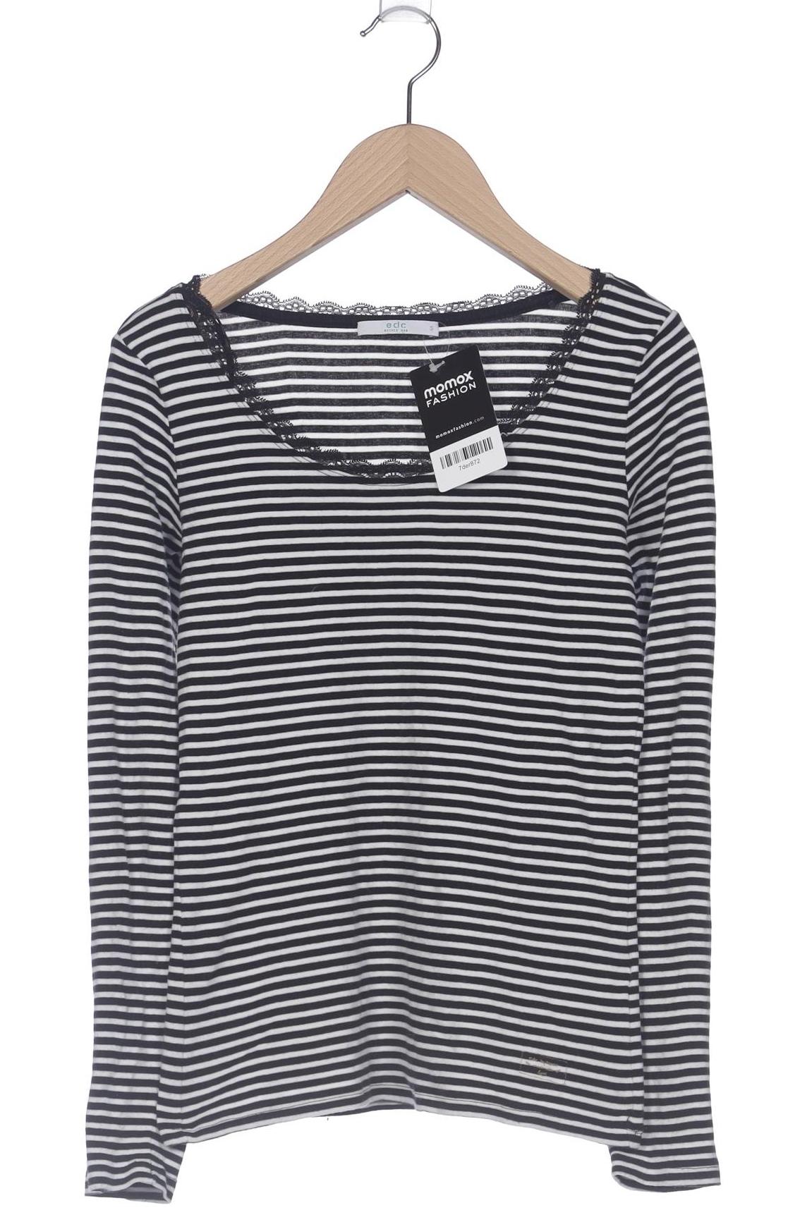 

edc by Esprit Damen Langarmshirt, schwarz, Gr. 36