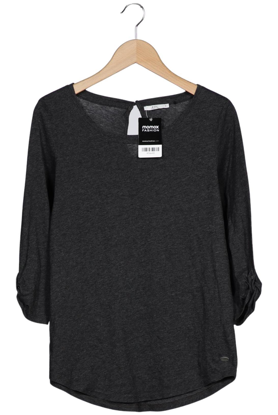 

edc by Esprit Damen Langarmshirt, grau, Gr. 36