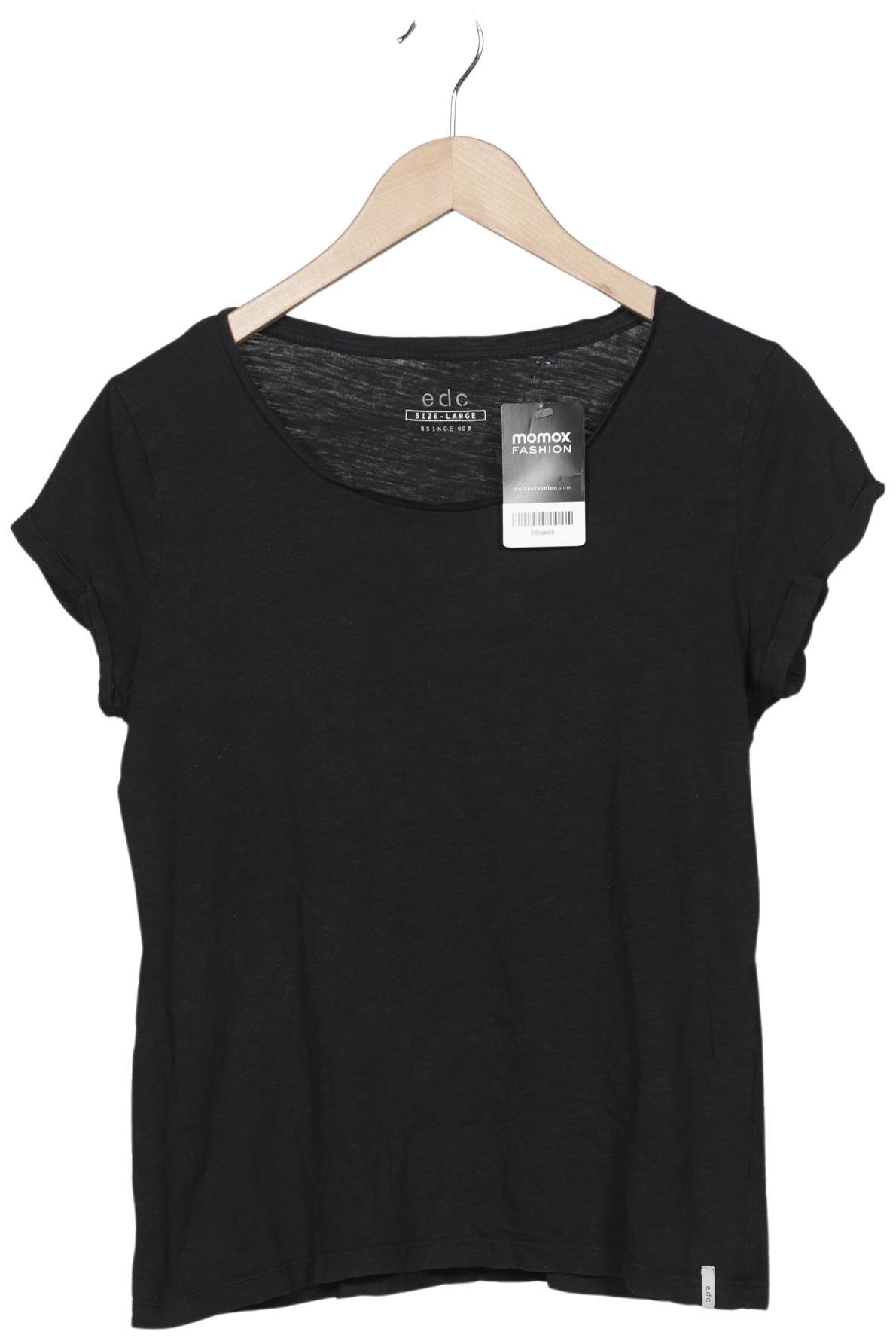 

edc by Esprit Damen T-Shirt, schwarz, Gr. 42