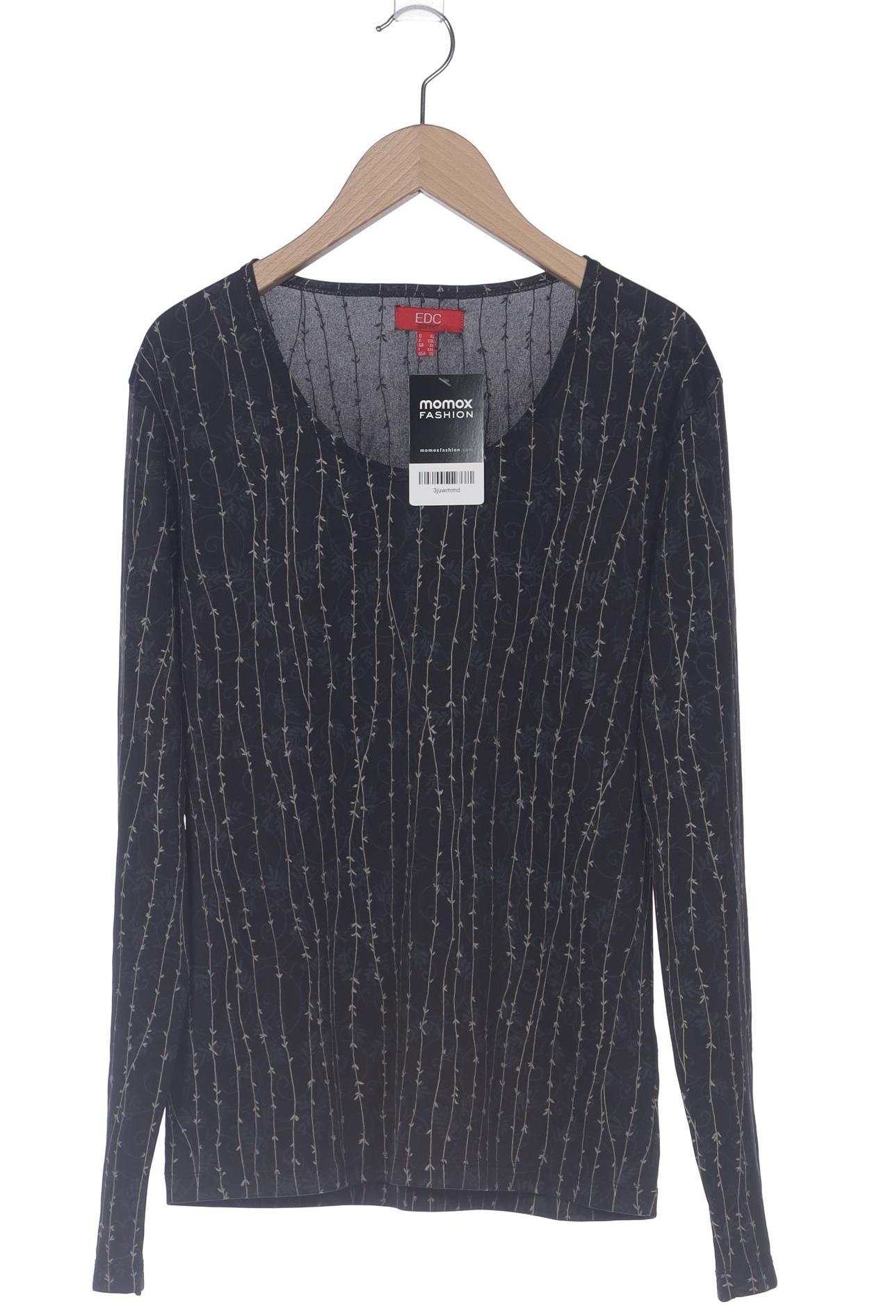 

edc by Esprit Damen Langarmshirt, schwarz, Gr. 44