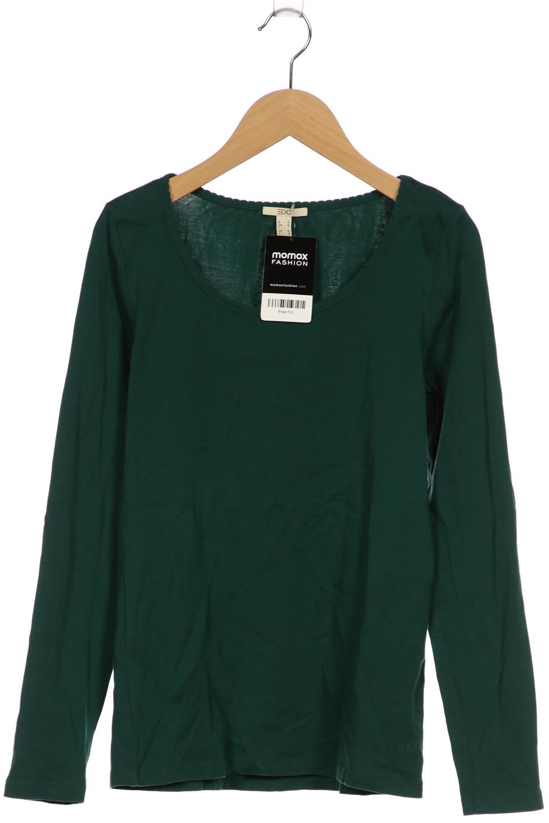 

edc by Esprit Damen Langarmshirt, grün, Gr. 38