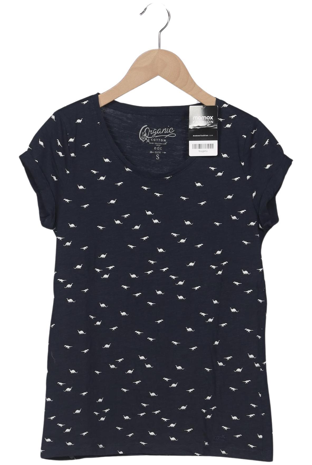 

edc by Esprit Damen T-Shirt, marineblau, Gr. 36