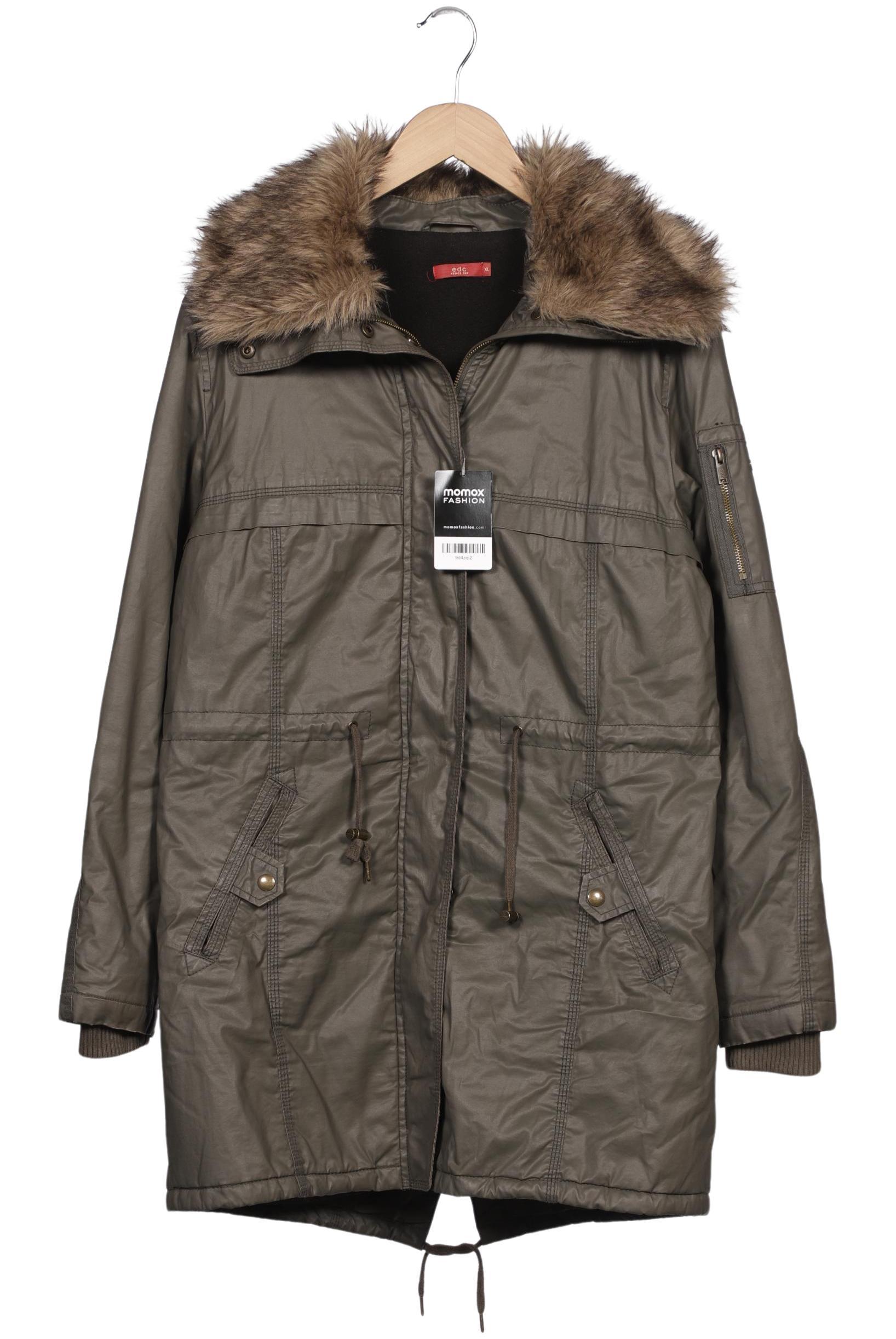 

edc by Esprit Damen Mantel, grün, Gr. 44