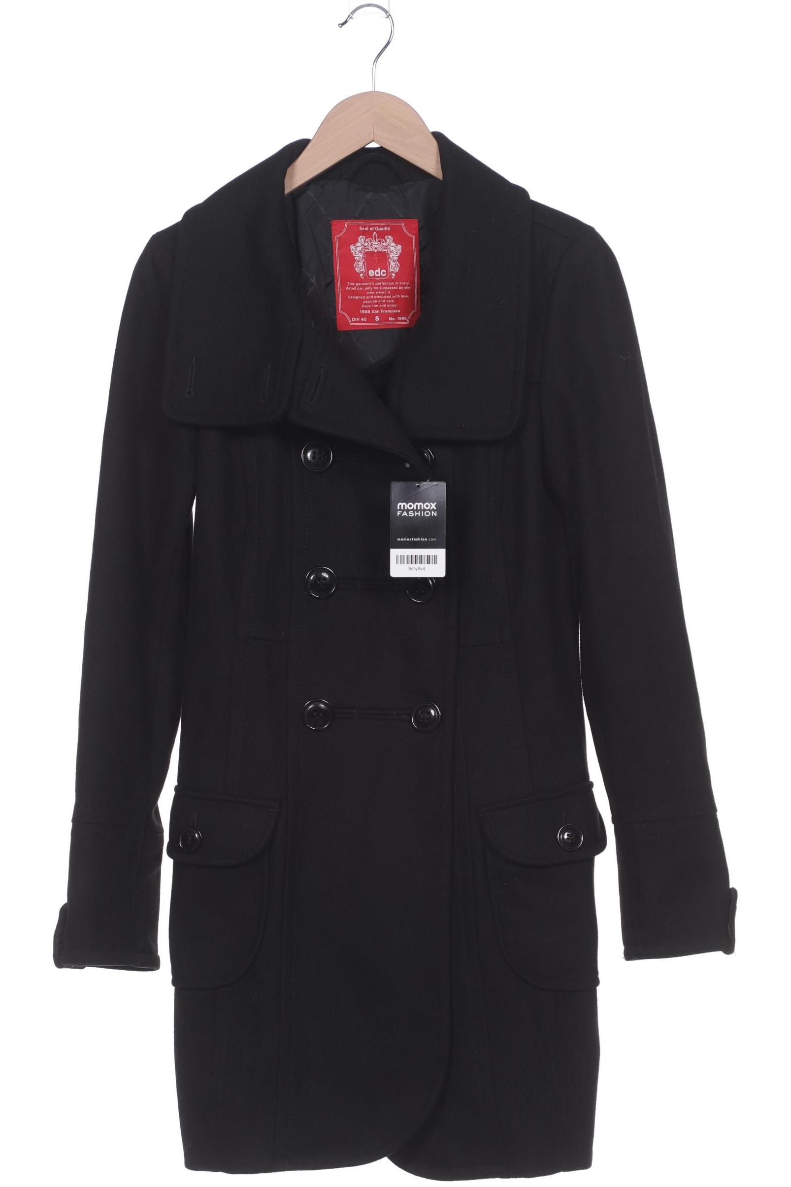 

edc by Esprit Damen Mantel, schwarz, Gr. 36