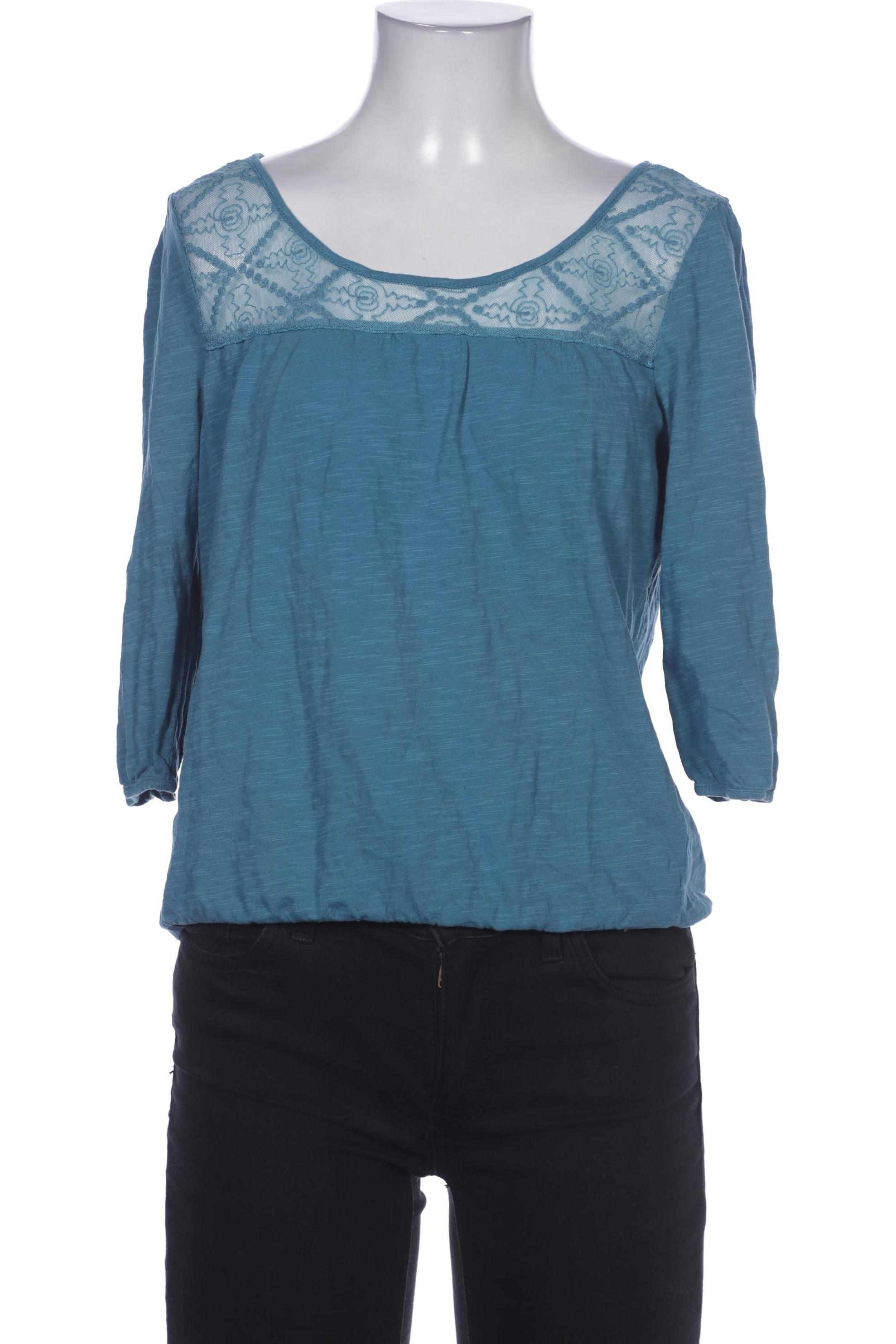 

edc by Esprit Damen Langarmshirt, blau, Gr. 34