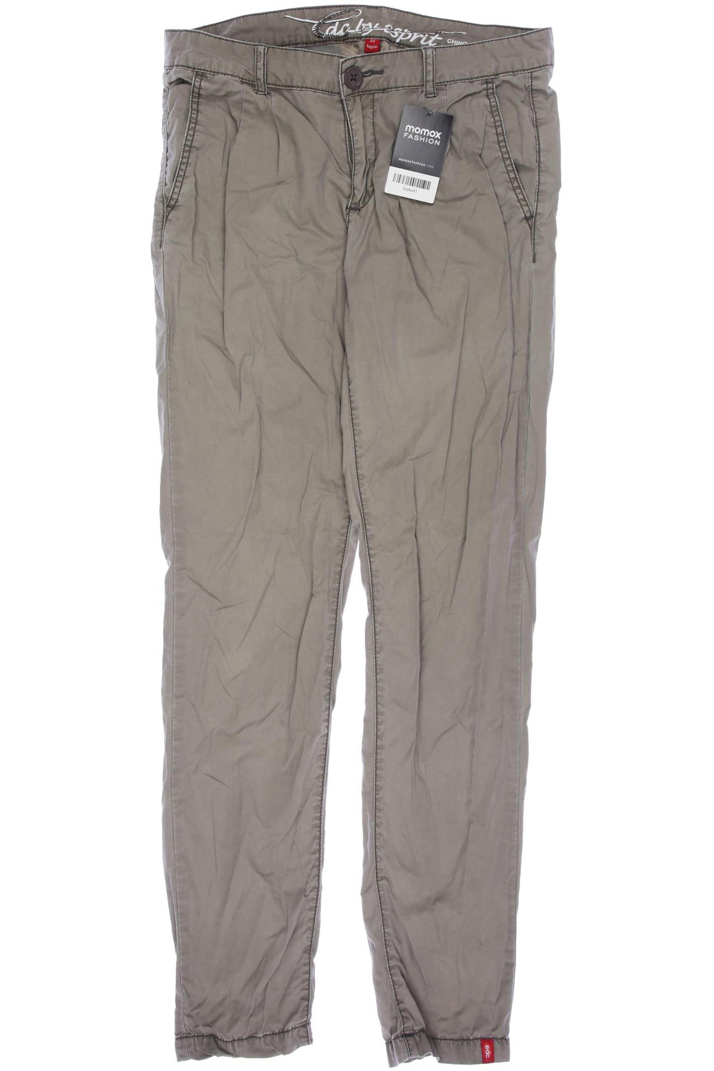 

edc by Esprit Damen Stoffhose, beige, Gr. 32