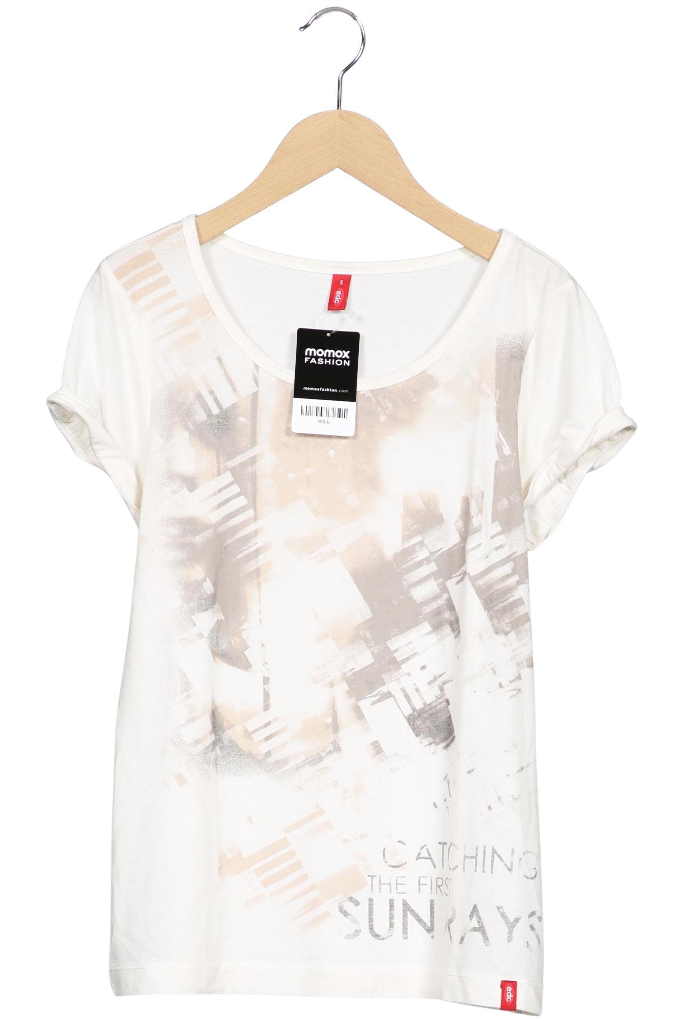

edc by Esprit Damen T-Shirt, weiß, Gr. 36