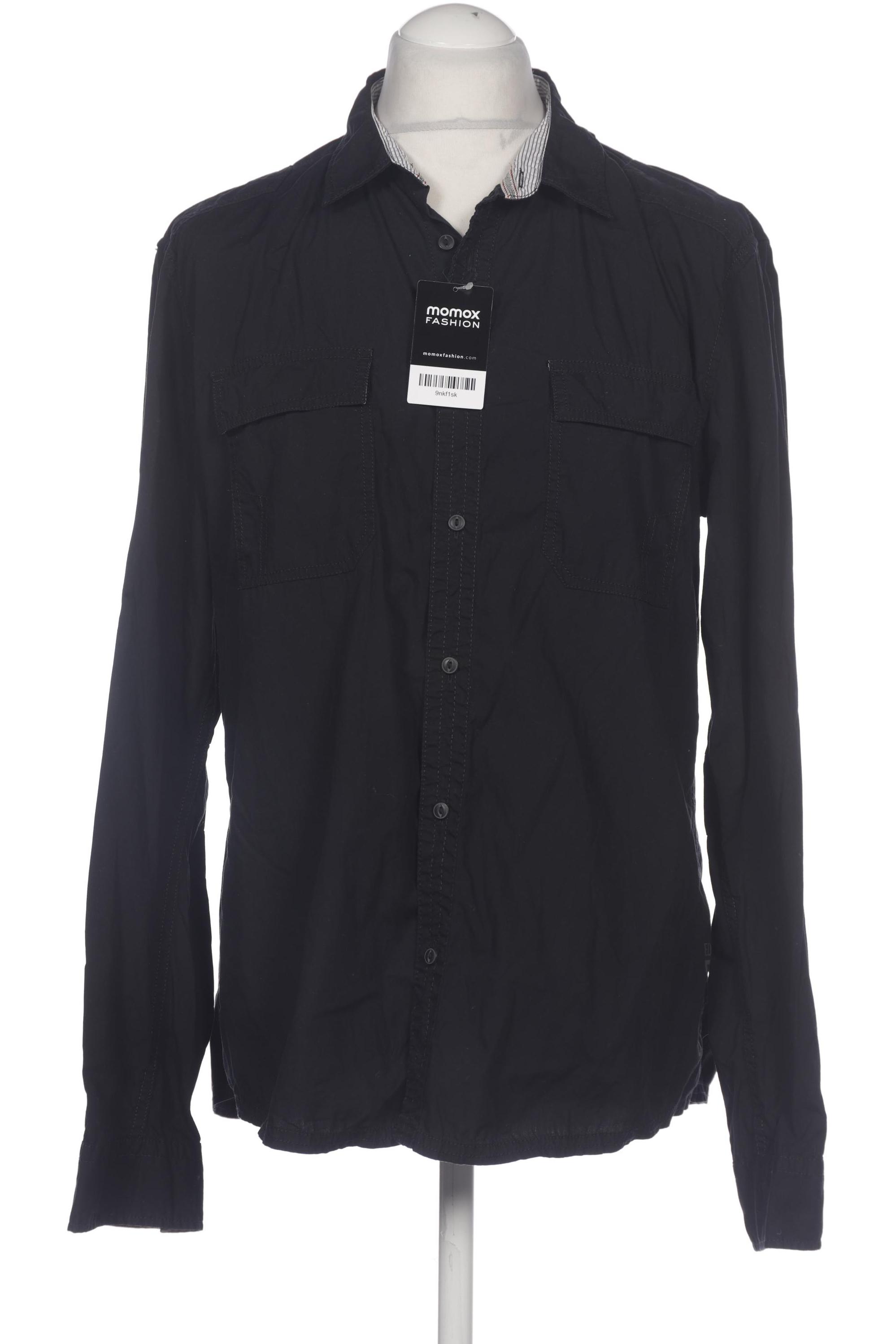 

edc by Esprit Herren Hemd, schwarz, Gr. 54
