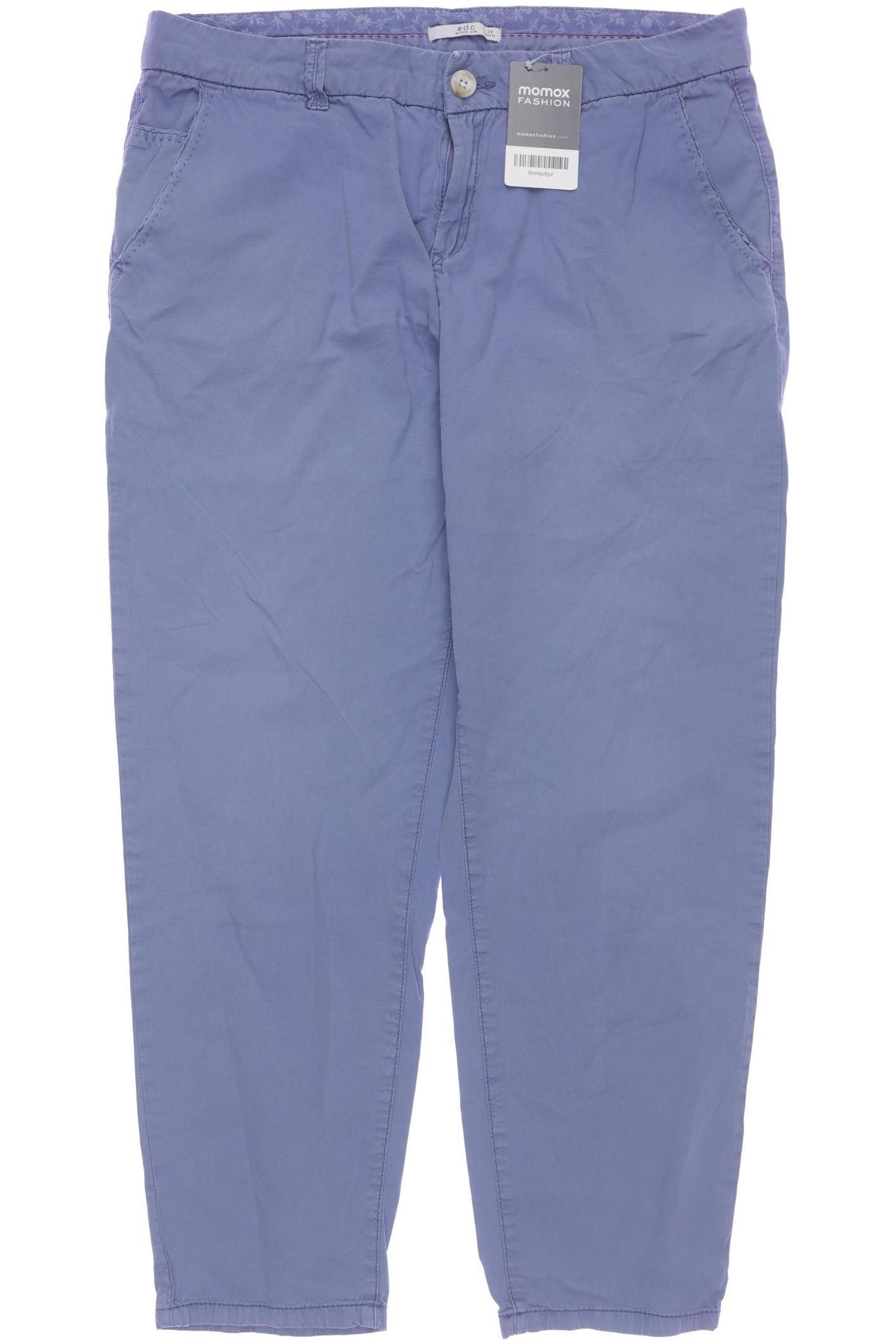 

edc by Esprit Damen Stoffhose, blau, Gr. 38
