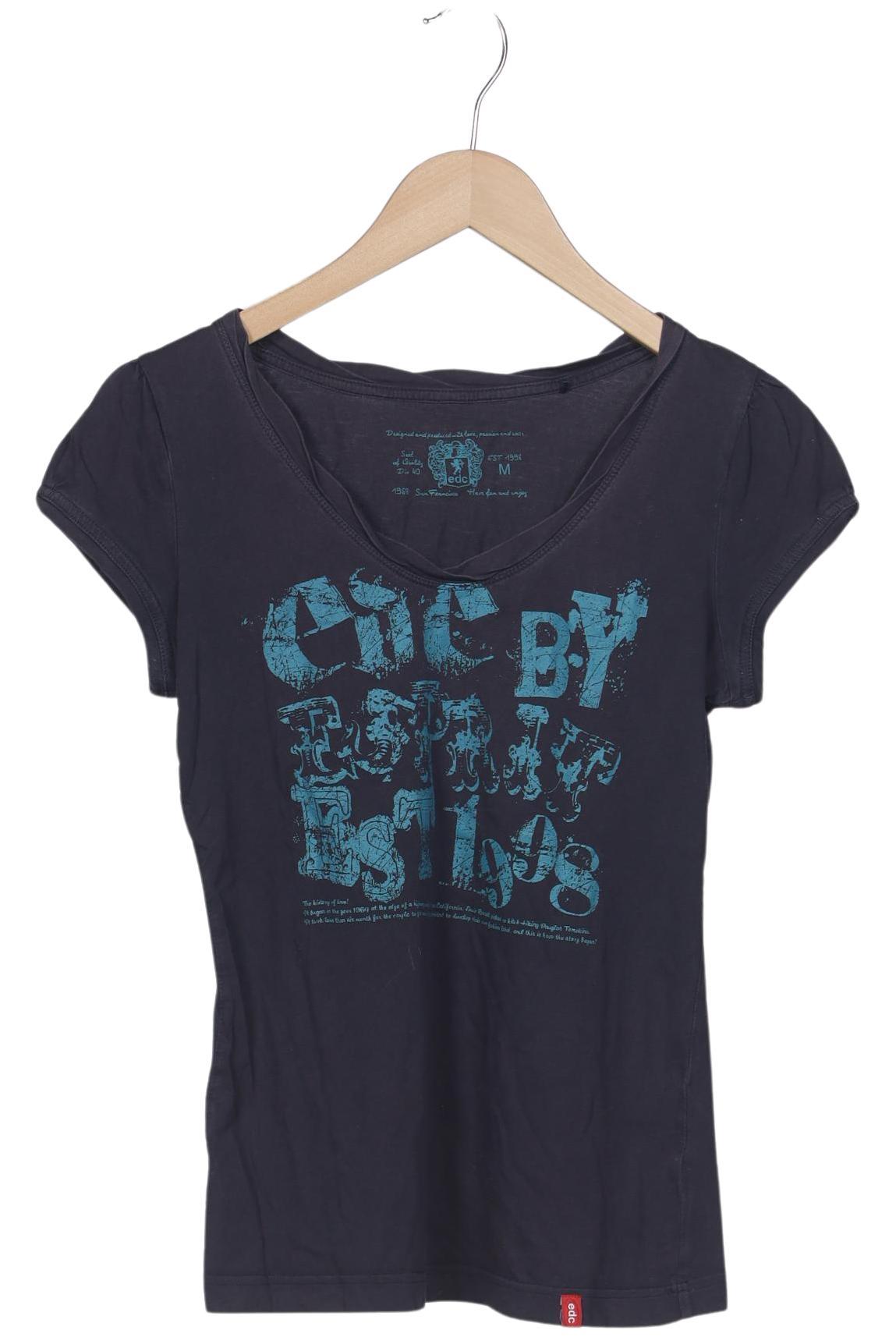 

edc by Esprit Damen T-Shirt, marineblau, Gr. 38