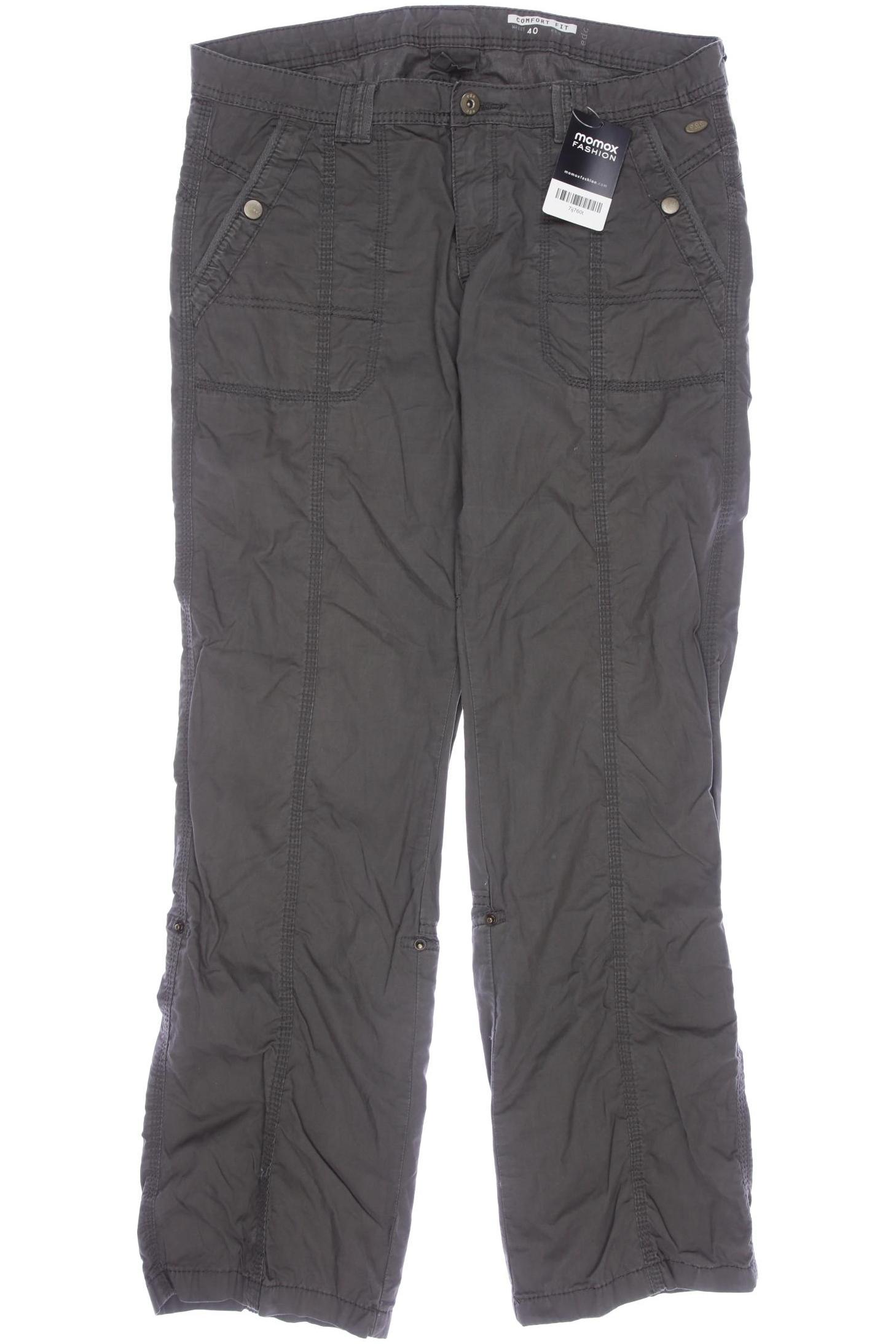 

edc by Esprit Damen Stoffhose, grau, Gr. 40