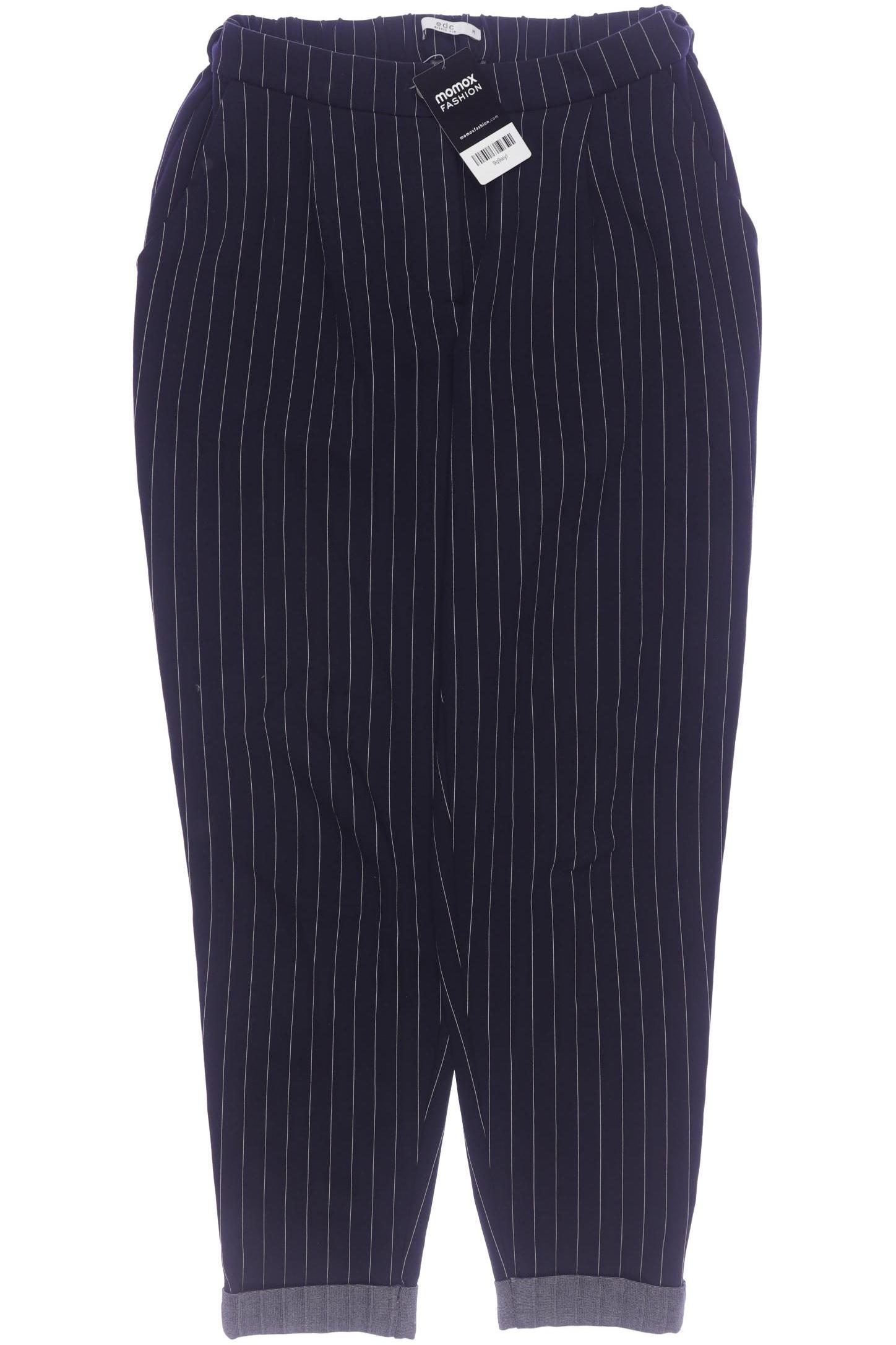 

edc by Esprit Damen Stoffhose, marineblau, Gr. 0