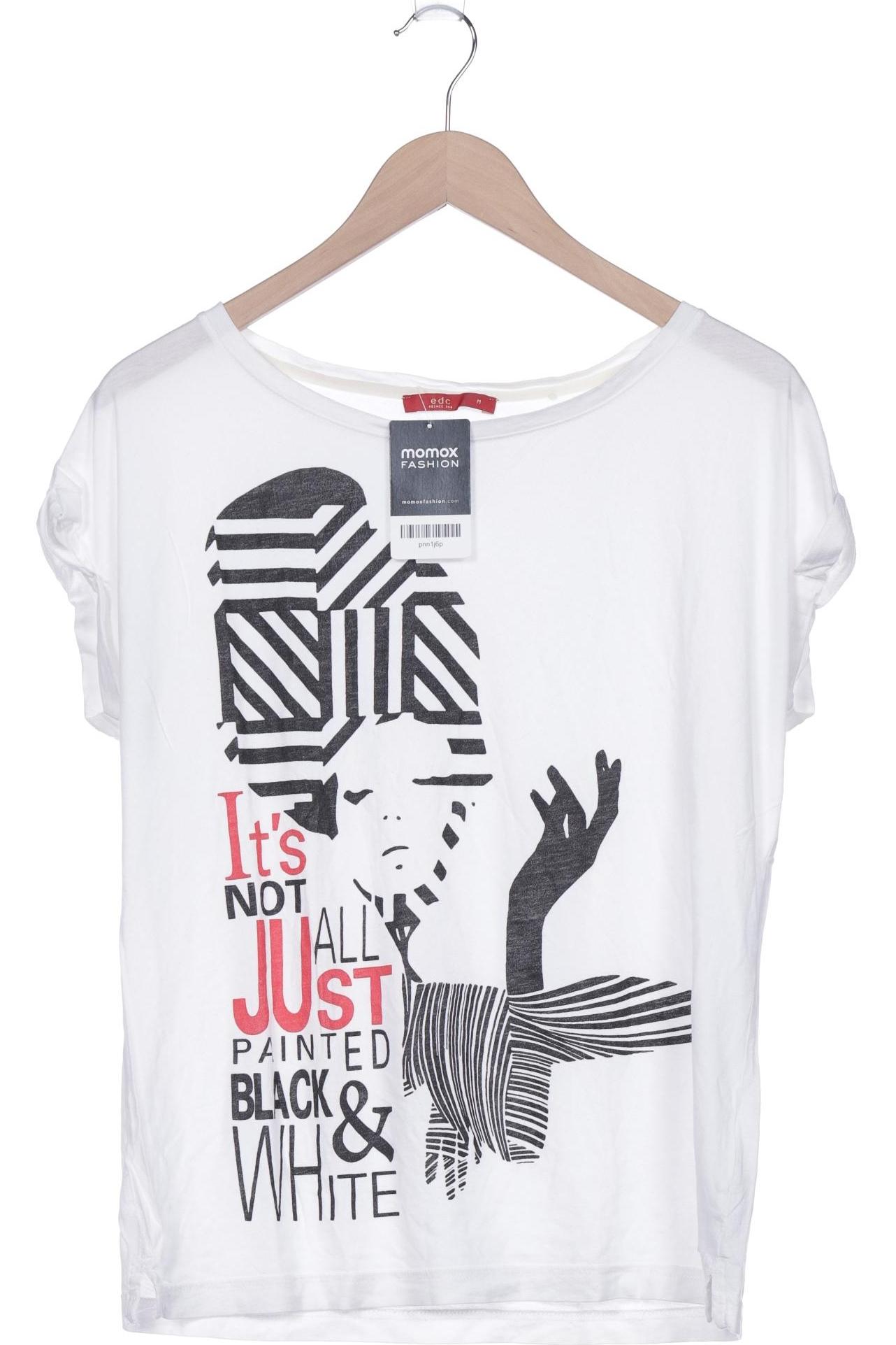 

edc by Esprit Damen T-Shirt, weiß, Gr. 38