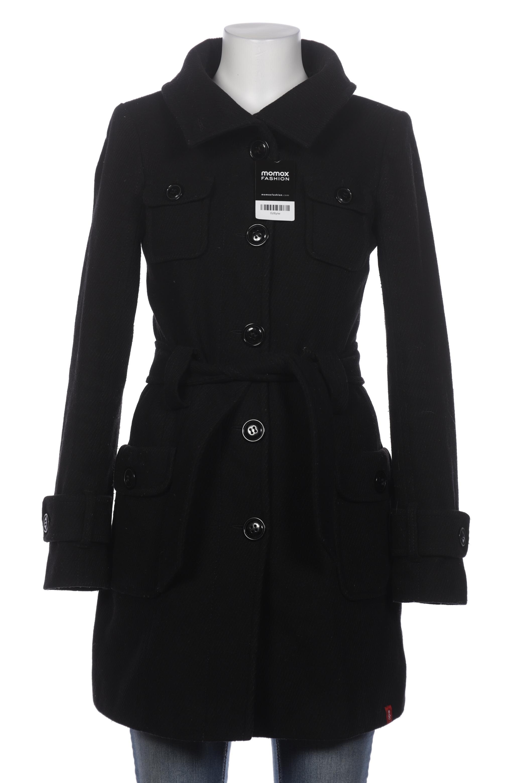 

edc by Esprit Damen Mantel, schwarz, Gr. 36