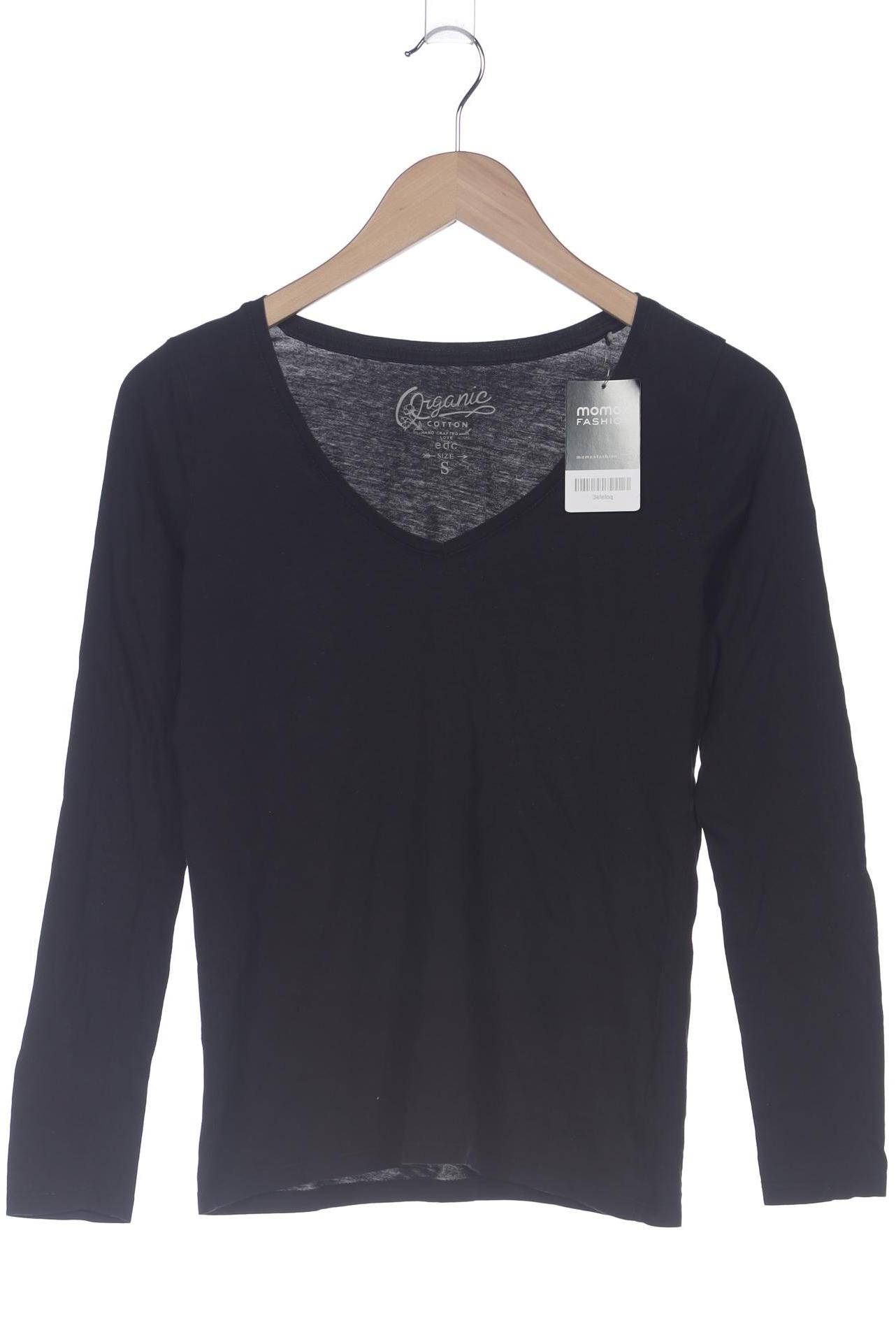 

edc by Esprit Damen Langarmshirt, schwarz, Gr. 36