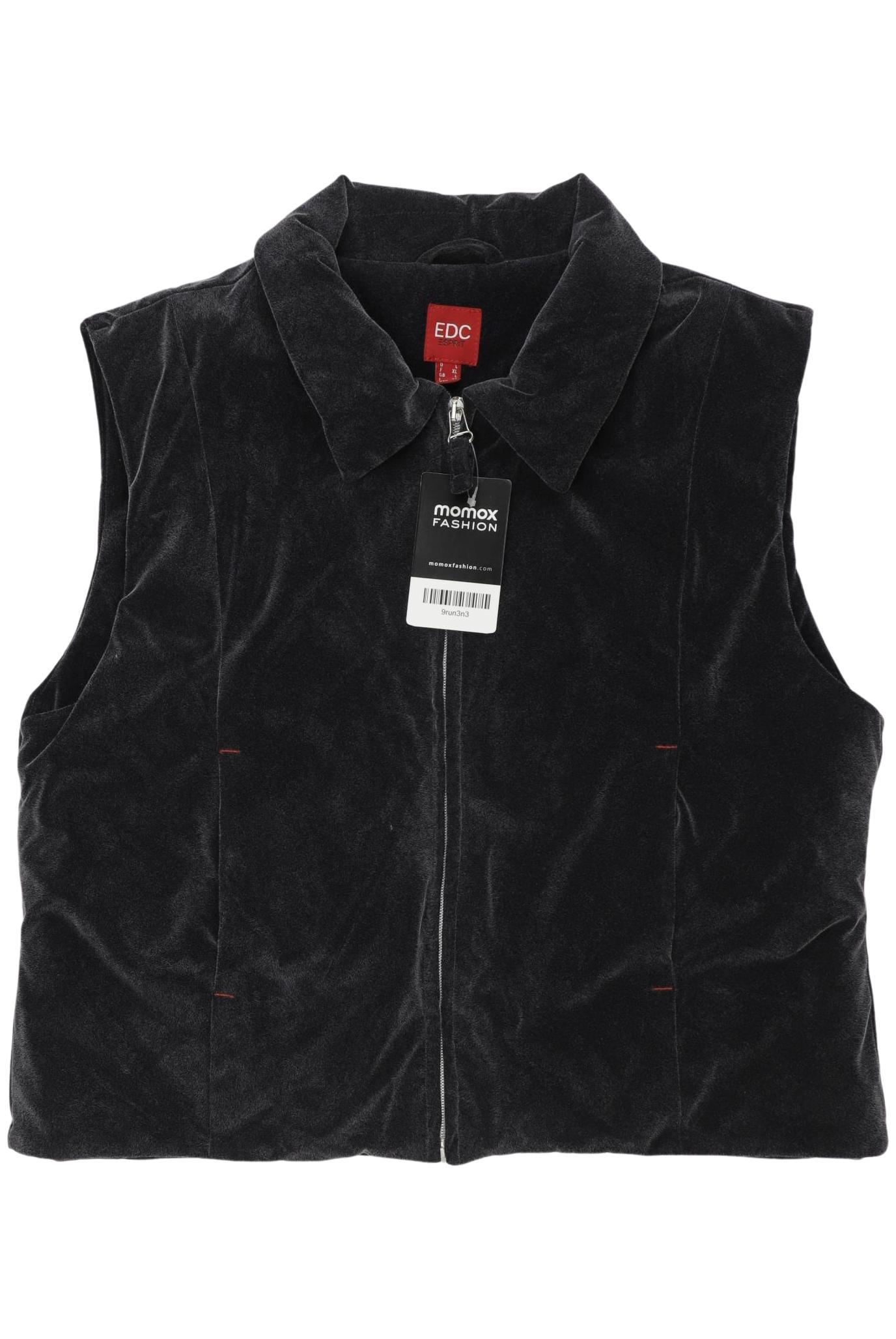 

edc by Esprit Damen Weste, schwarz, Gr. 42