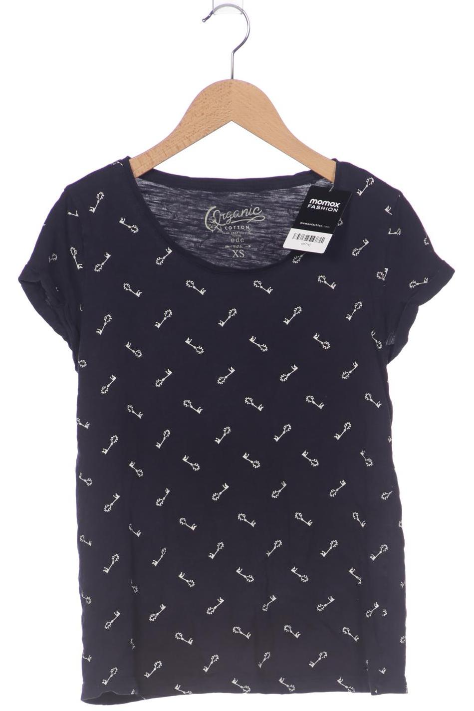 

edc by Esprit Damen T-Shirt, marineblau, Gr. 34