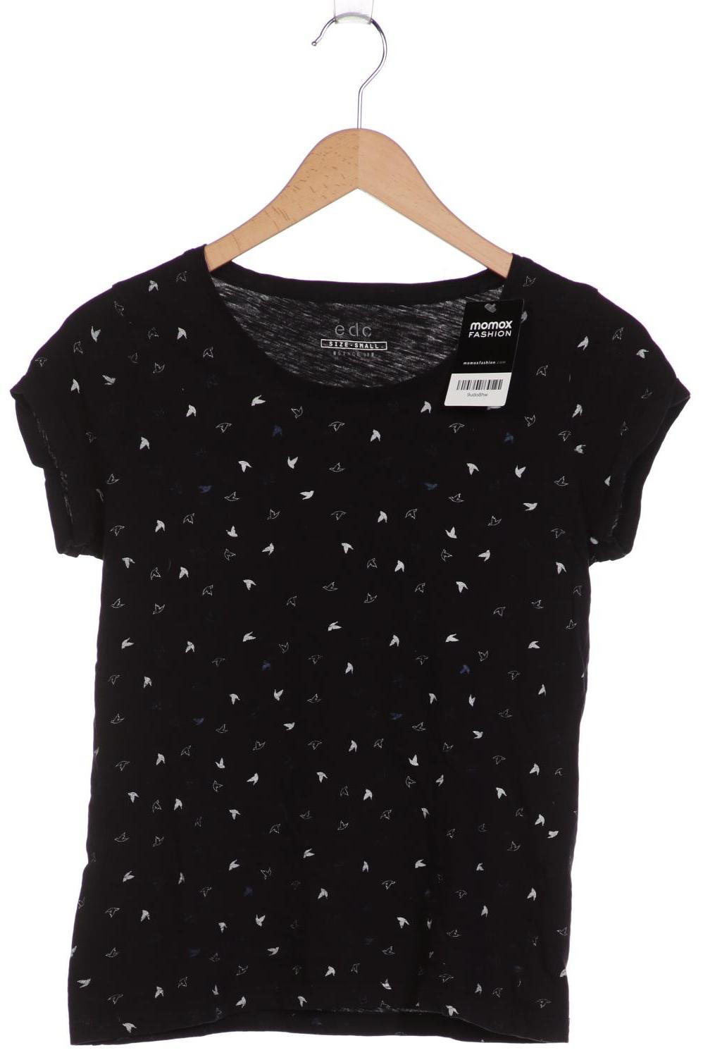 

edc by Esprit Damen T-Shirt, schwarz, Gr. 36