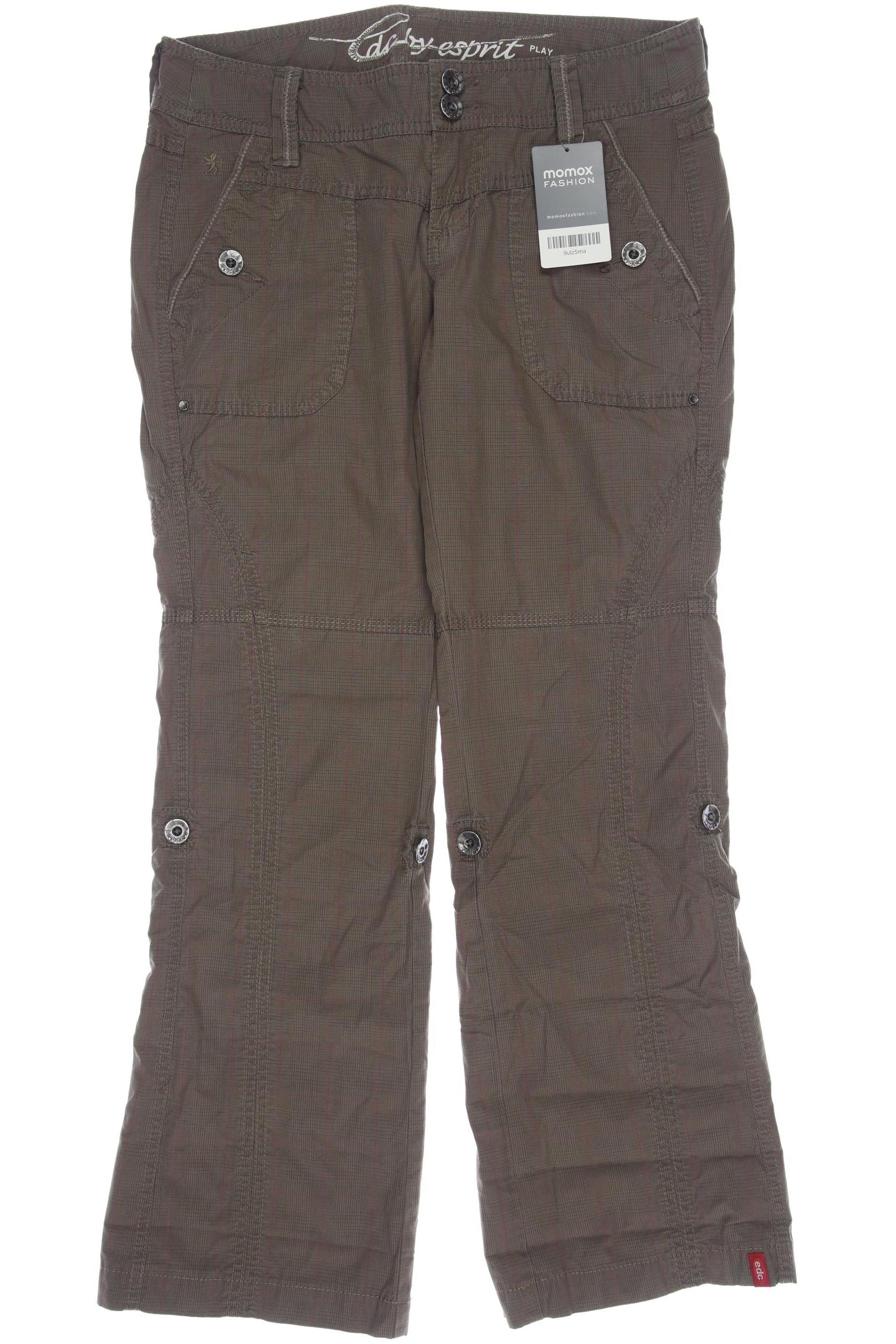 

edc by Esprit Damen Stoffhose, beige, Gr. 34