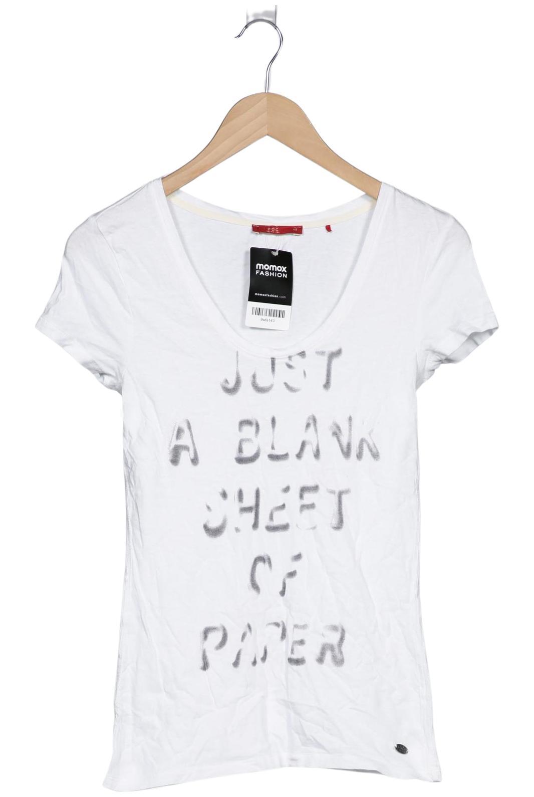 

edc by Esprit Damen T-Shirt, weiß, Gr. 34