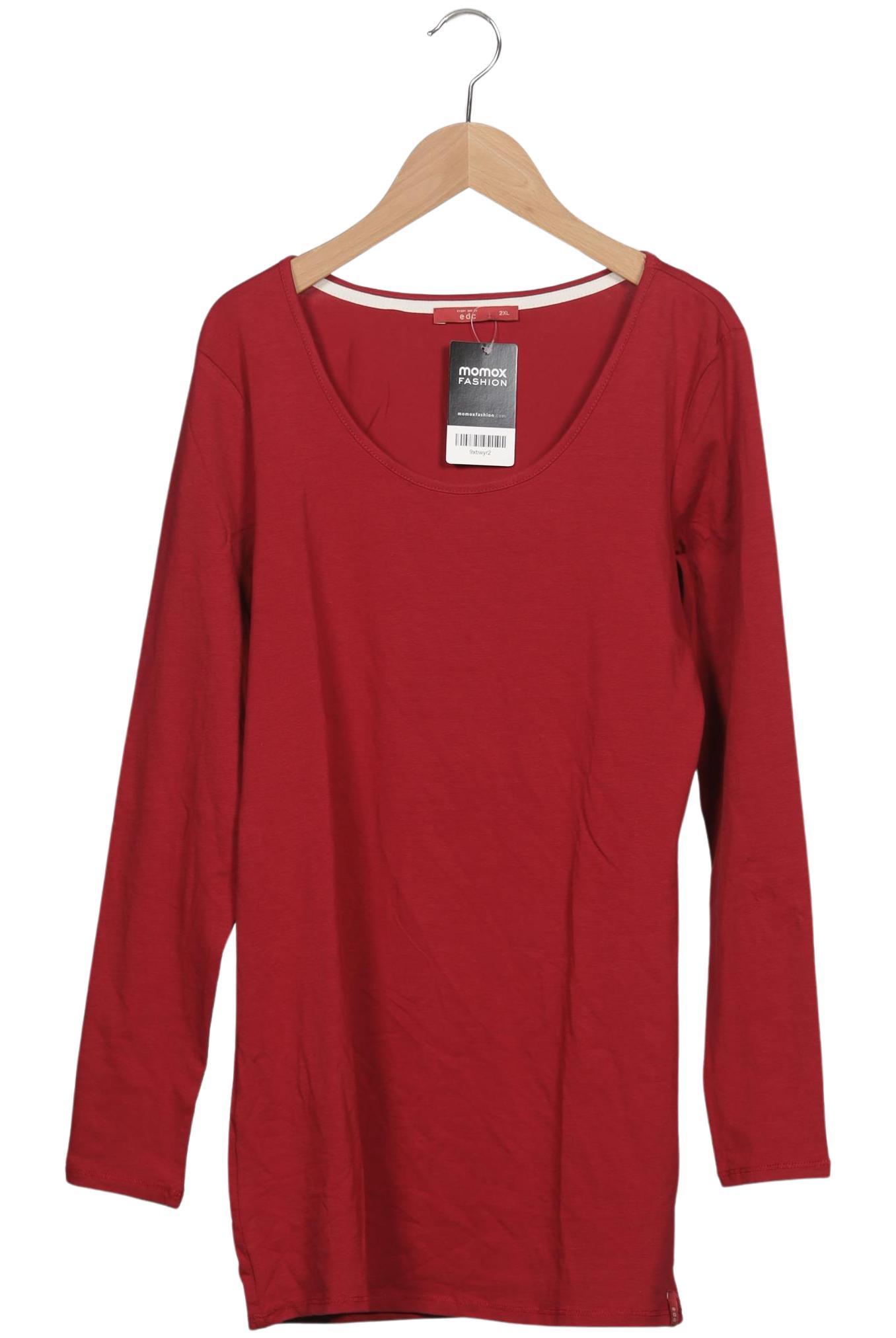

edc by Esprit Damen Langarmshirt, rot, Gr. 46