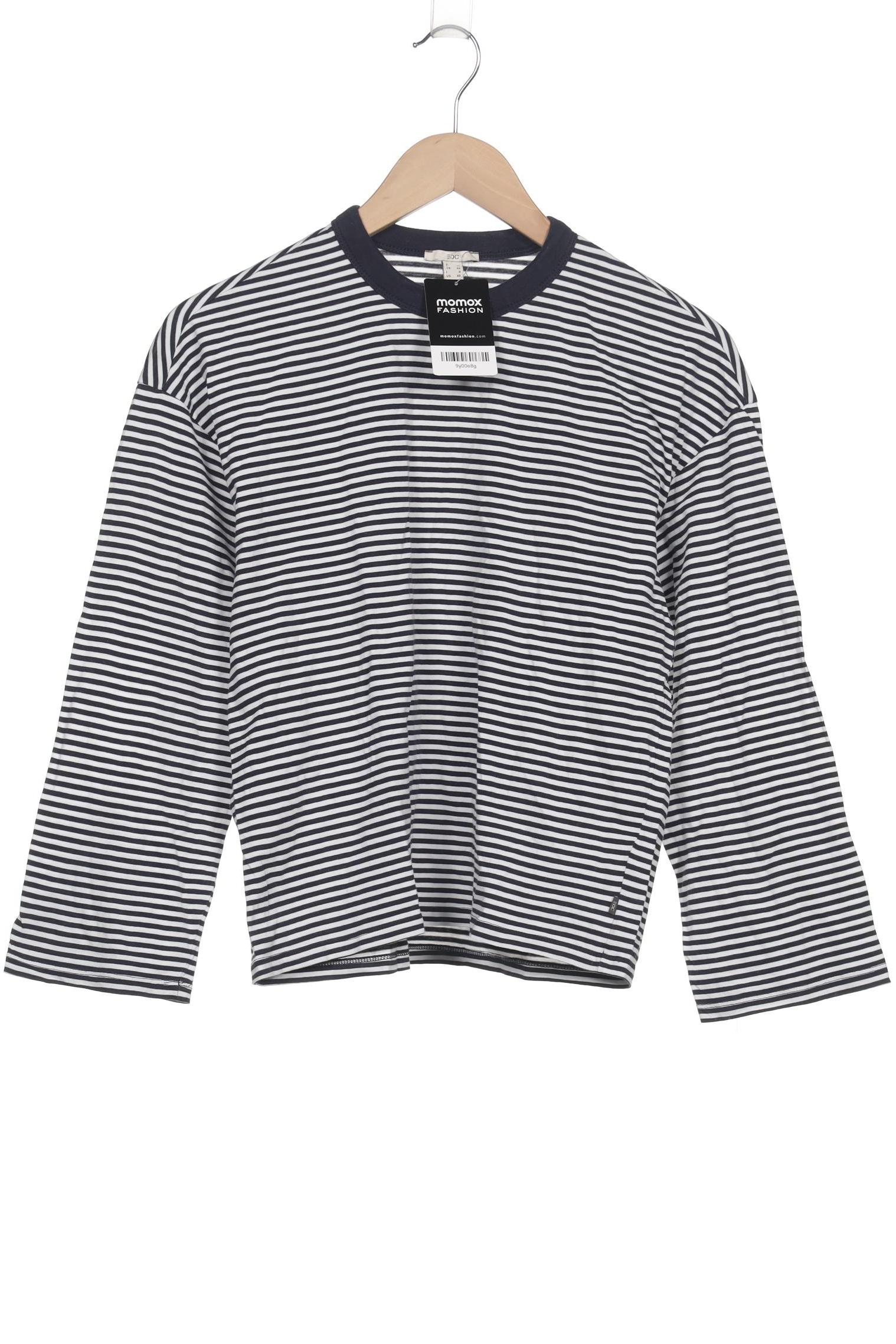 

edc by Esprit Damen Langarmshirt, marineblau, Gr. 34