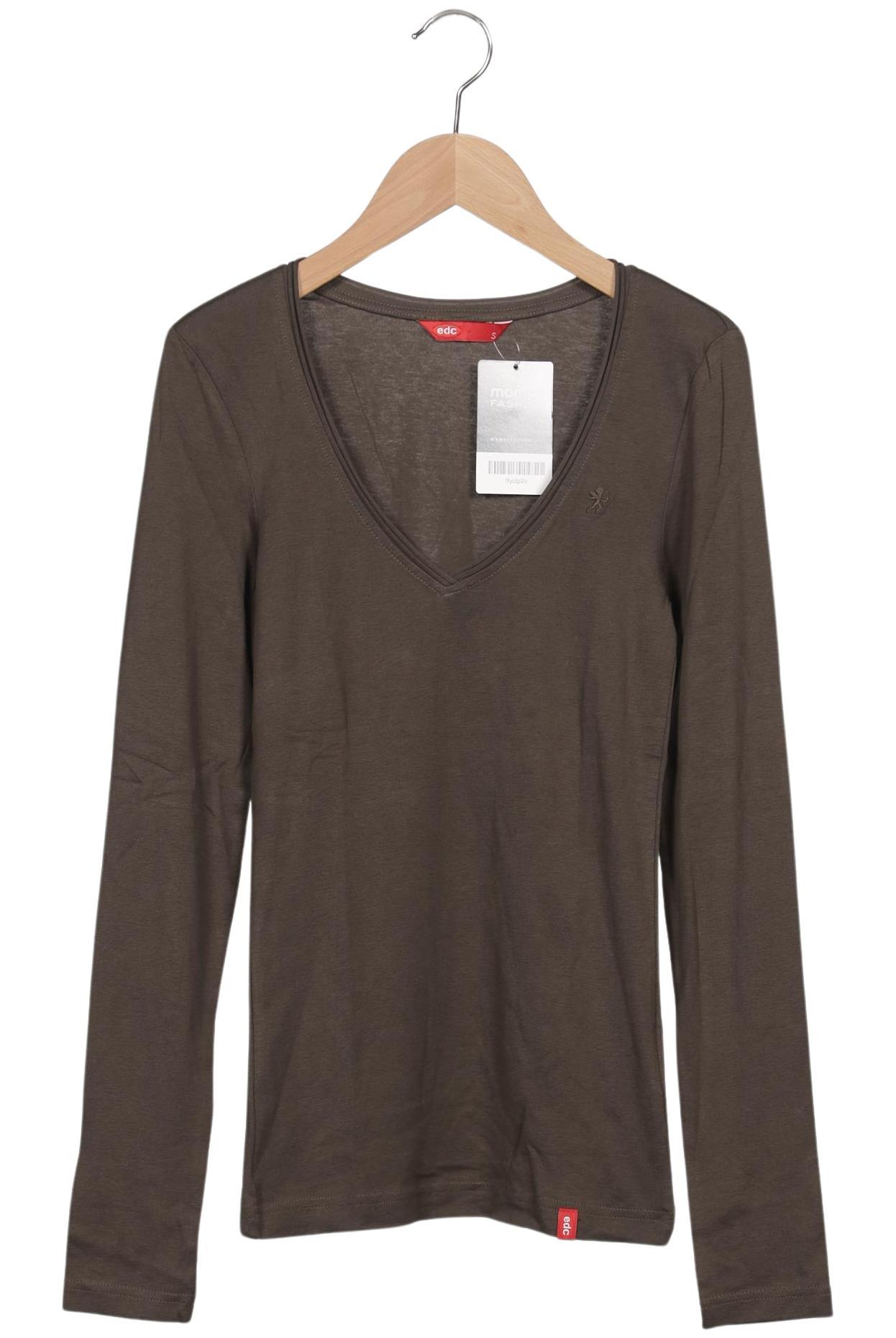 

edc by Esprit Damen Langarmshirt, braun, Gr. 36