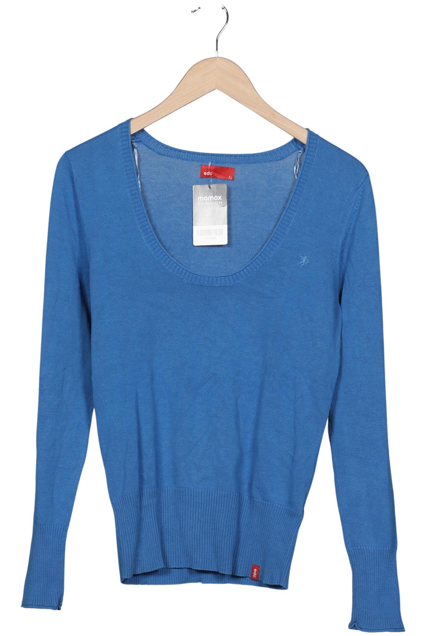 

edc by Esprit Damen Pullover, blau, Gr. 44