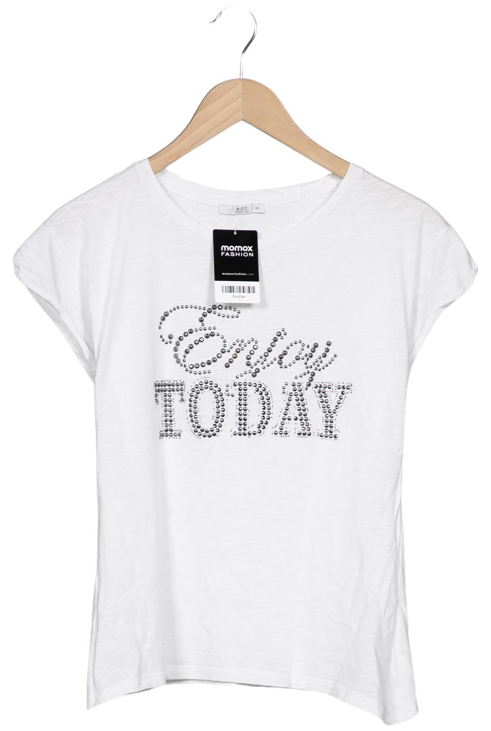 

edc by Esprit Damen T-Shirt, weiß, Gr. 34