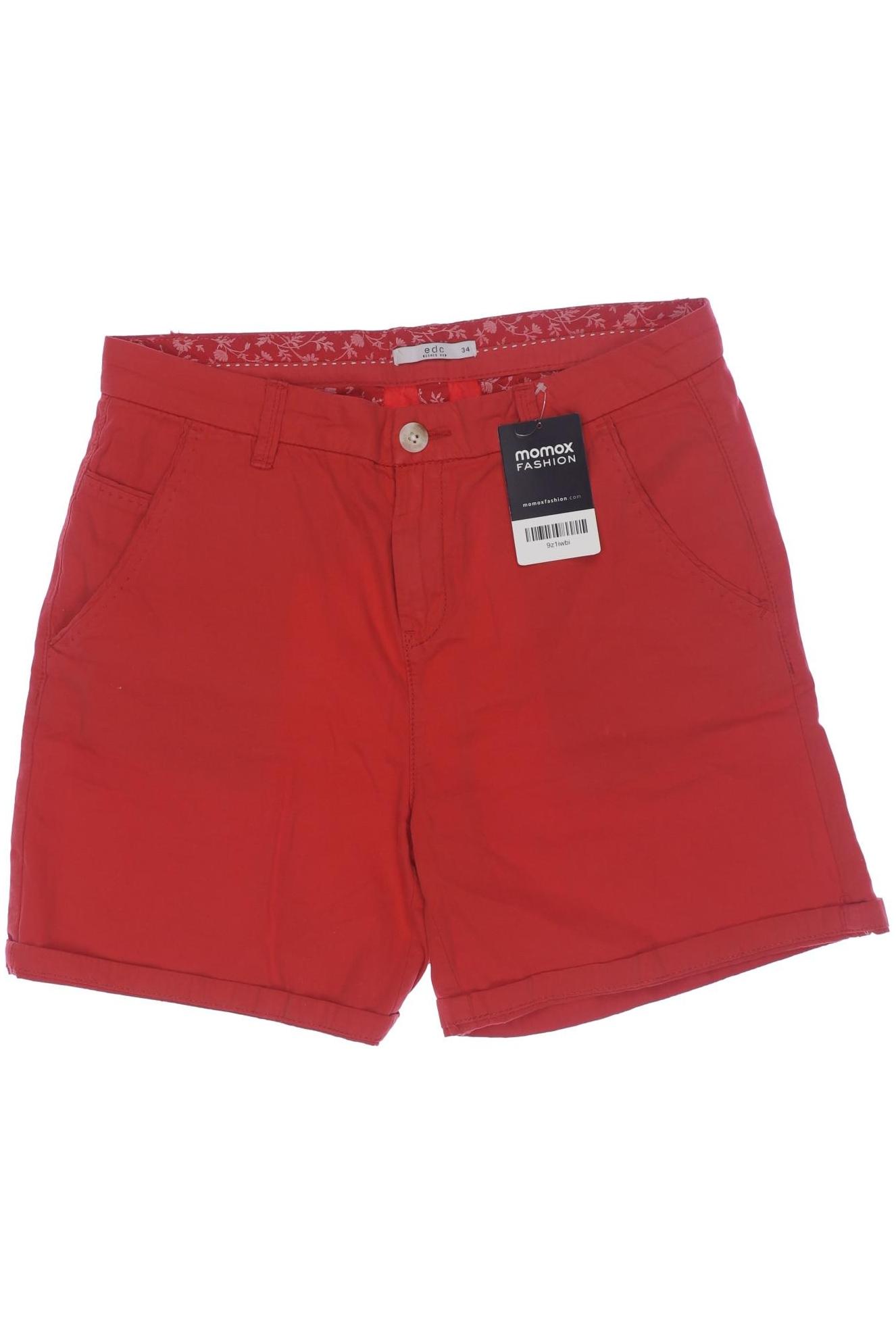 

edc by Esprit Damen Shorts, rot, Gr. 34