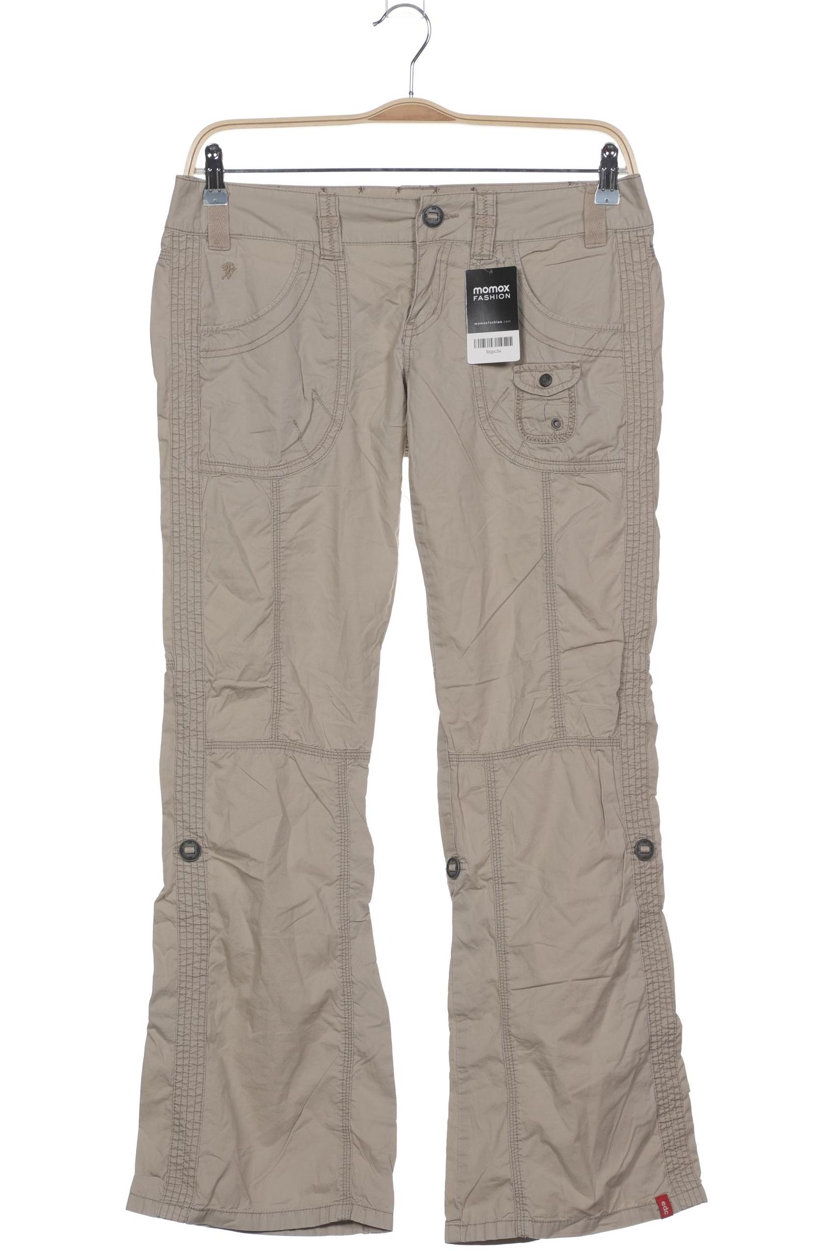 

edc by Esprit Damen Stoffhose, beige, Gr. 36