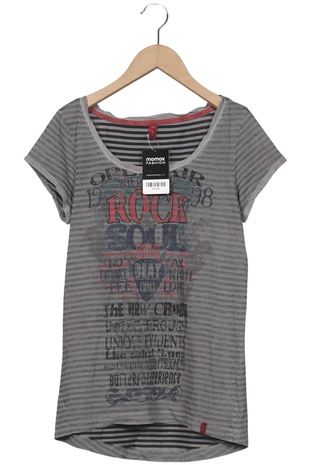 

edc by Esprit Damen T-Shirt, grau, Gr. 34