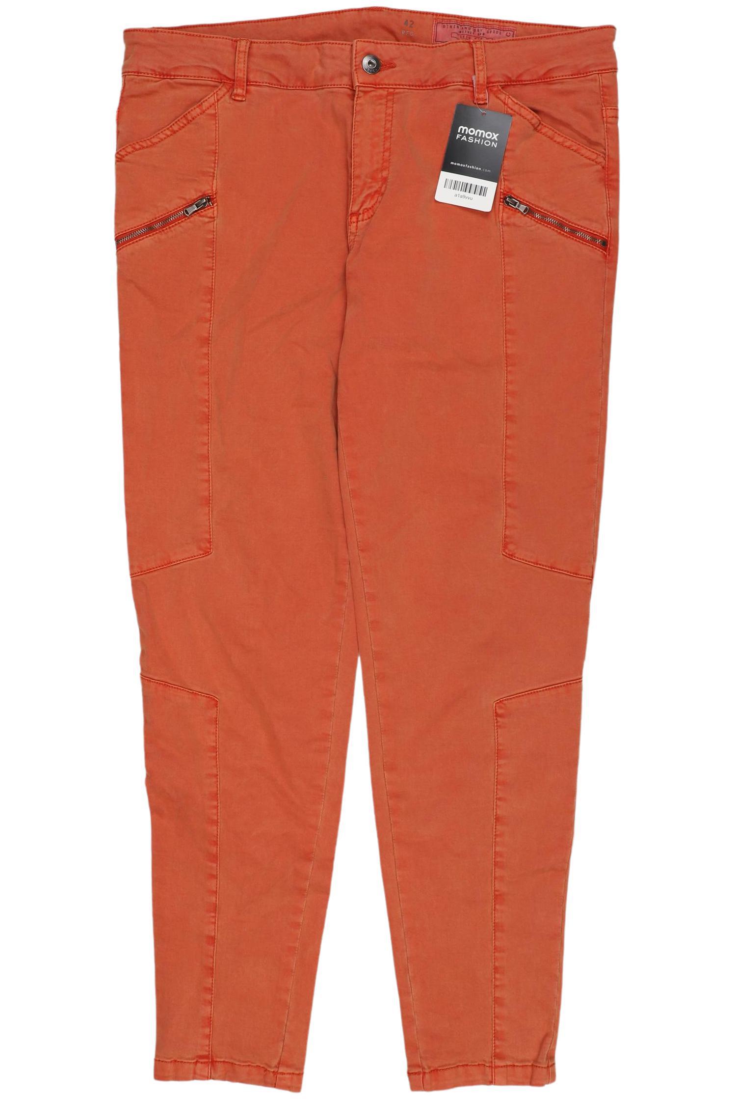 

edc by Esprit Damen Stoffhose, orange, Gr. 42