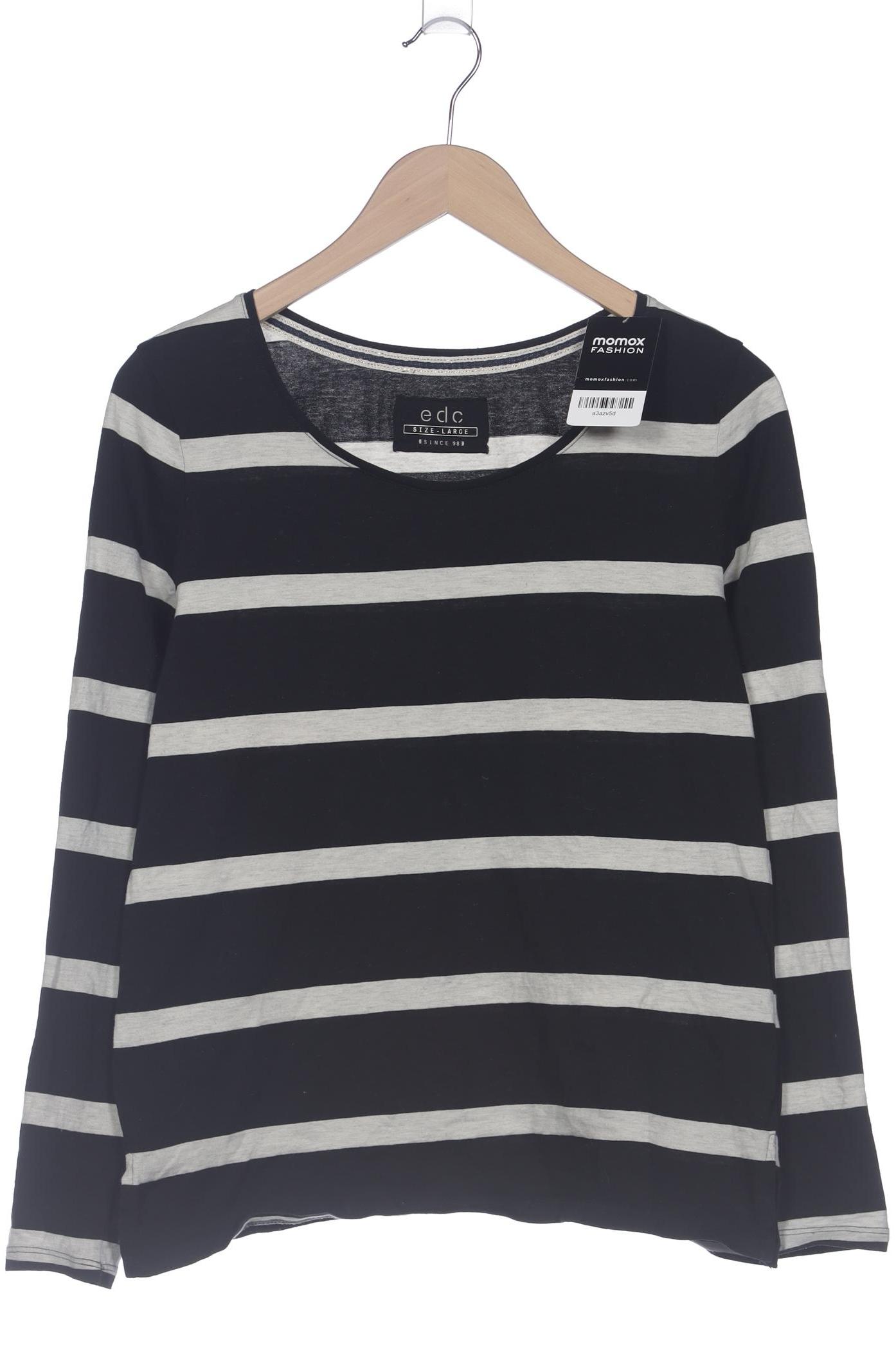 

edc by Esprit Damen Langarmshirt, schwarz, Gr. 42