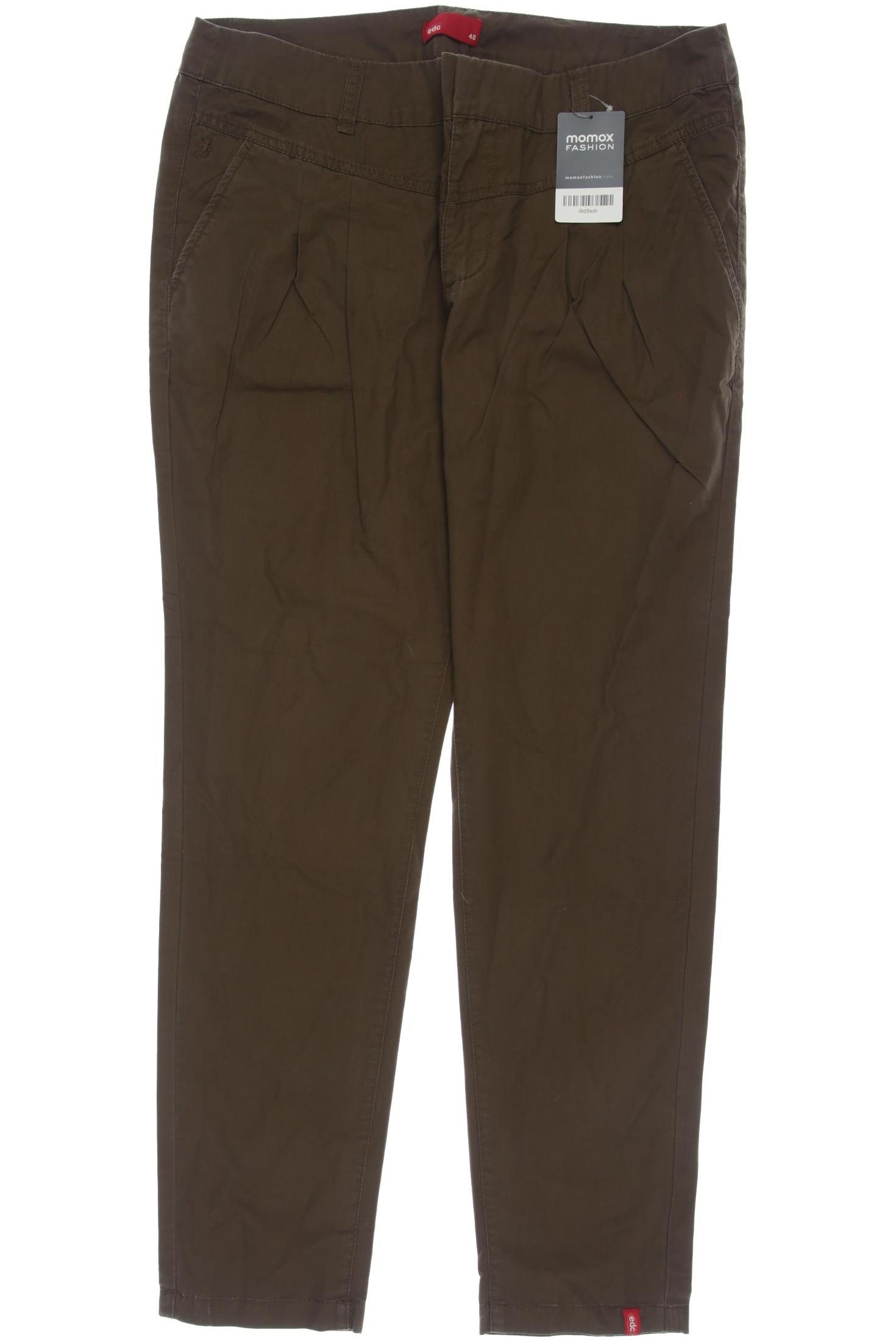 

edc by Esprit Damen Stoffhose, braun, Gr. 40