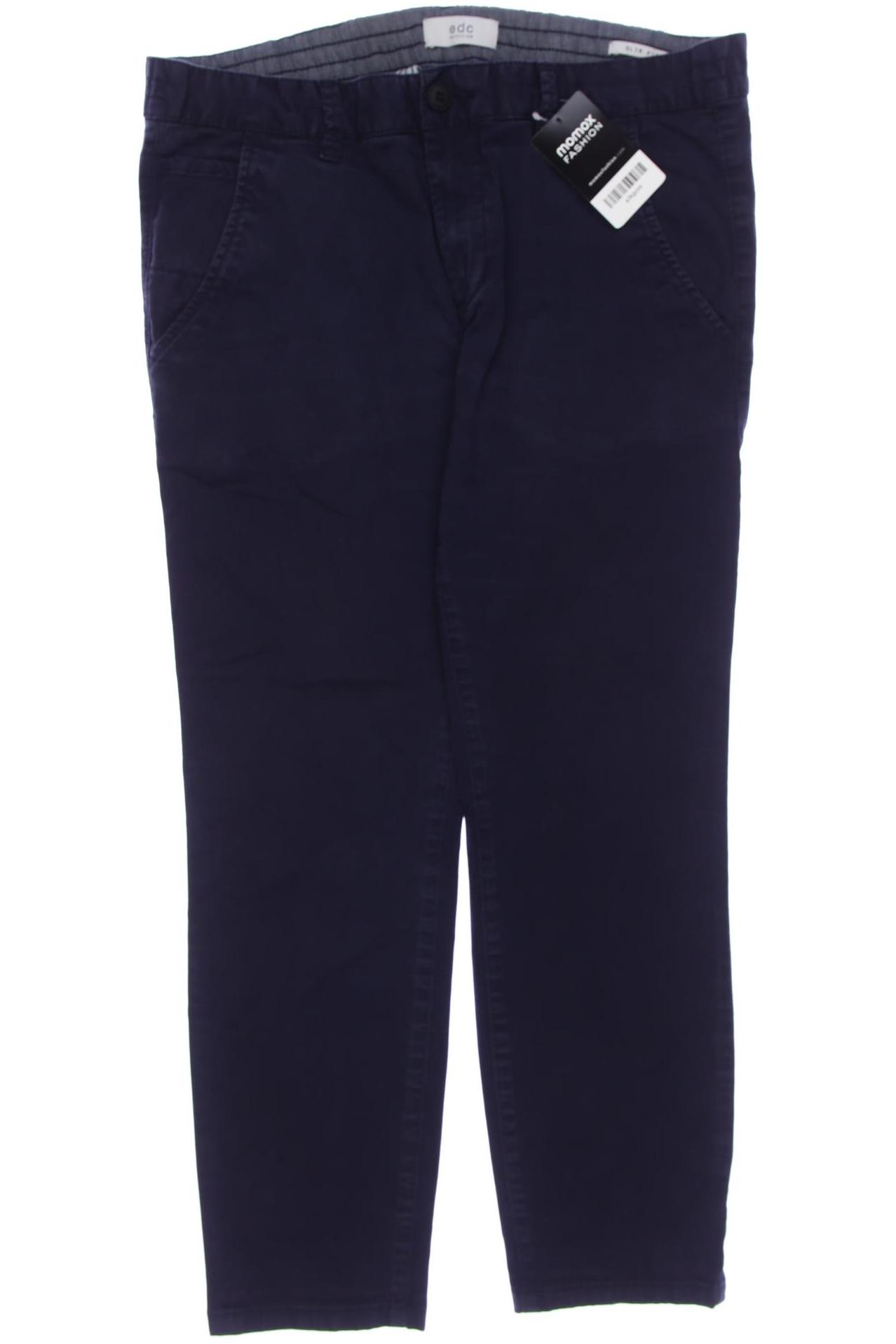 

edc by Esprit Herren Stoffhose, marineblau, Gr. 33