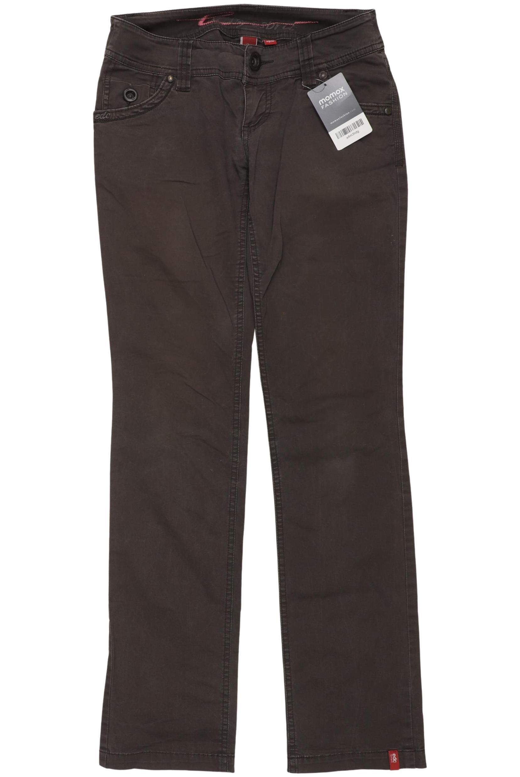 

edc by Esprit Damen Stoffhose, braun, Gr. 32