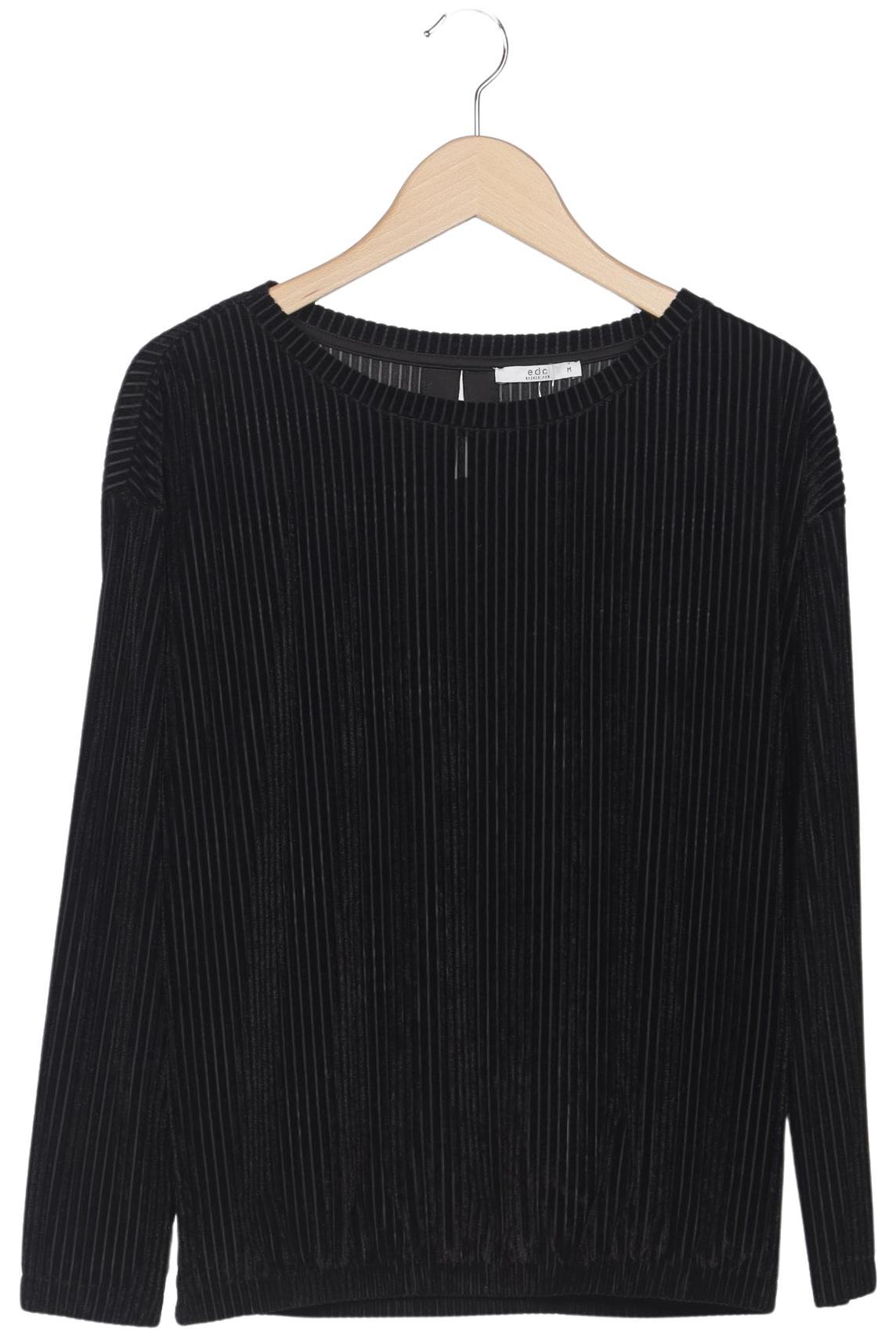 

edc by Esprit Damen Langarmshirt, schwarz, Gr. 38