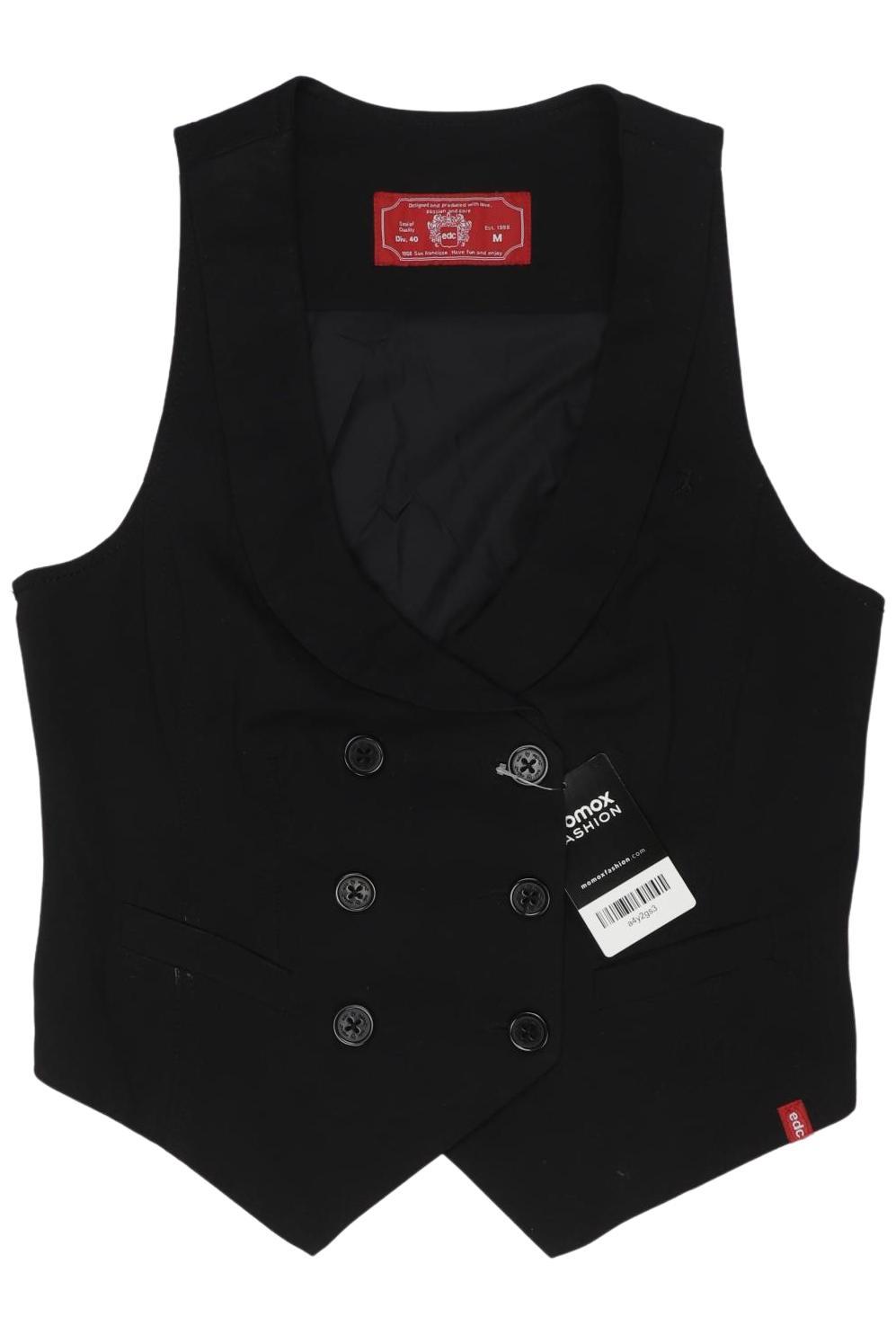 

edc by Esprit Damen Weste, schwarz, Gr. 38