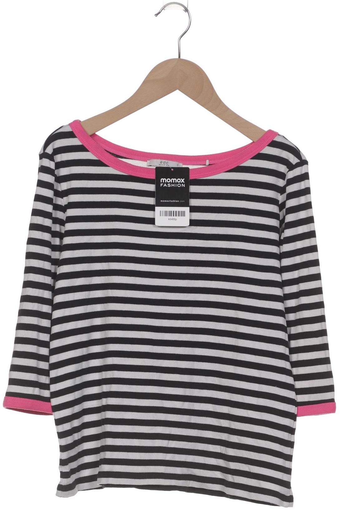 

edc by Esprit Damen Langarmshirt, schwarz, Gr. 36