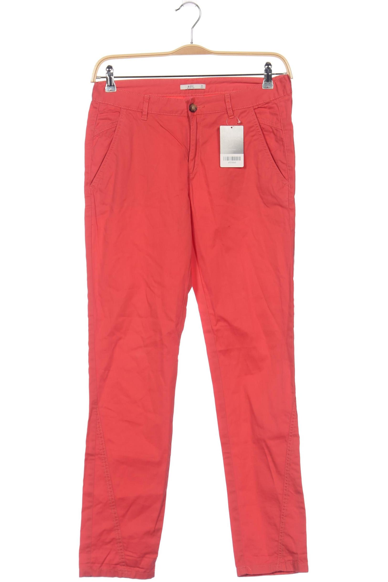 

edc by Esprit Damen Stoffhose, rot, Gr. 38