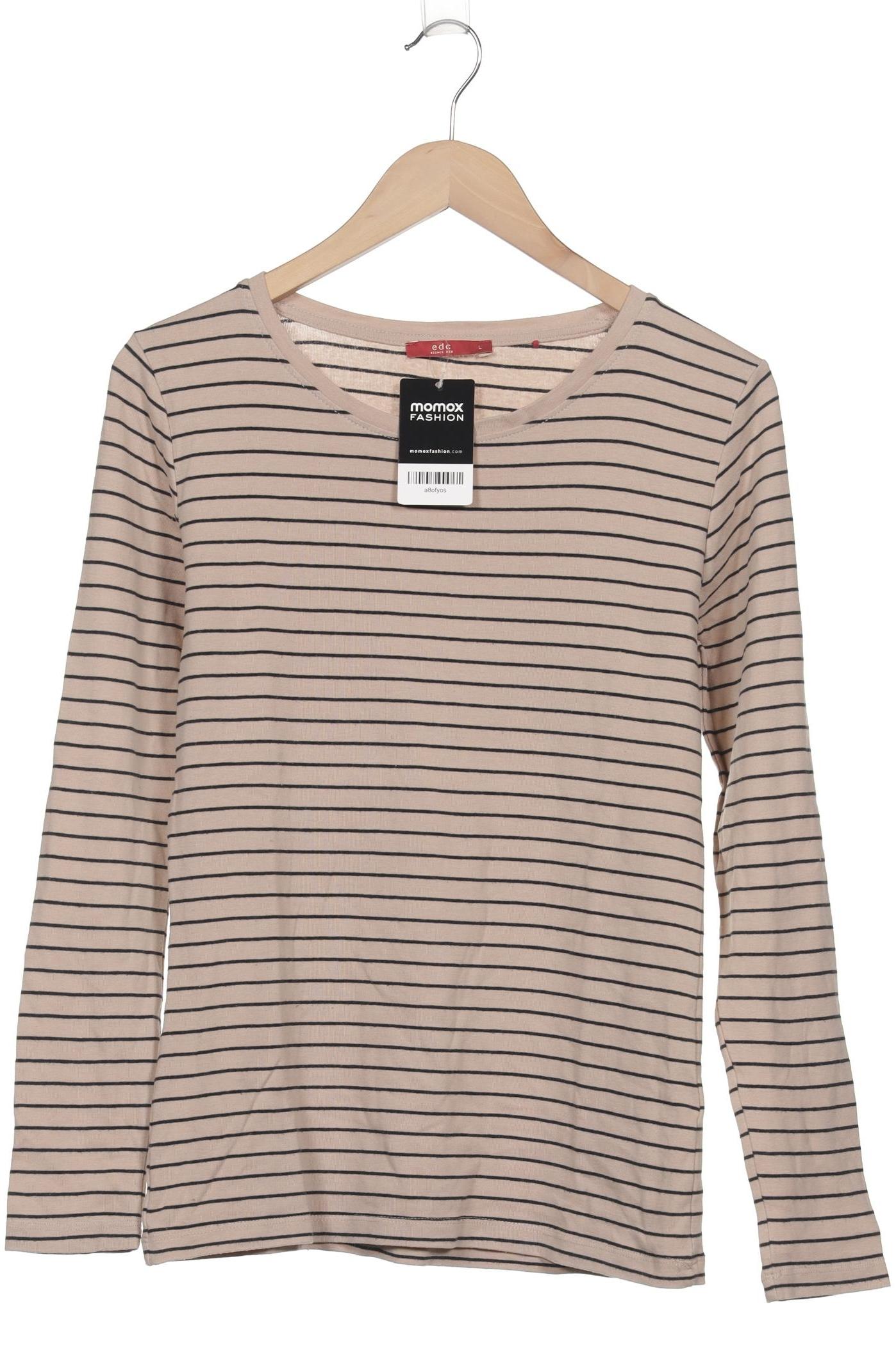 

edc by Esprit Damen Langarmshirt, beige, Gr. 42