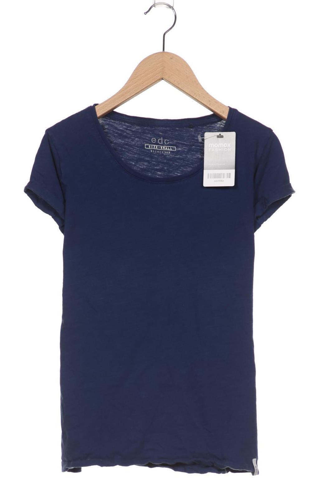 

edc by Esprit Damen T-Shirt, marineblau, Gr. 36